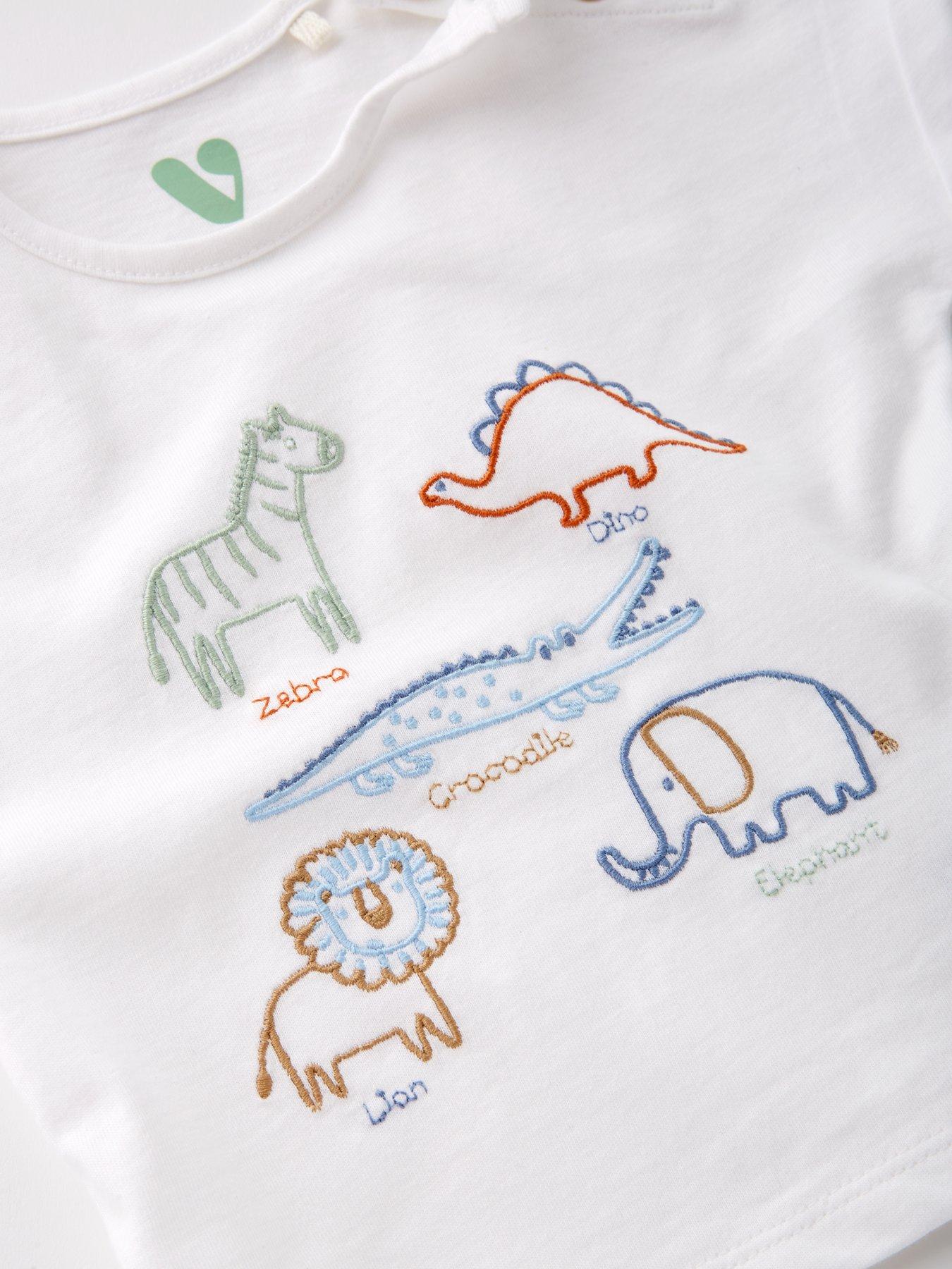  image of mini-v-by-very-safari-t-shirt-and-short-set-multi