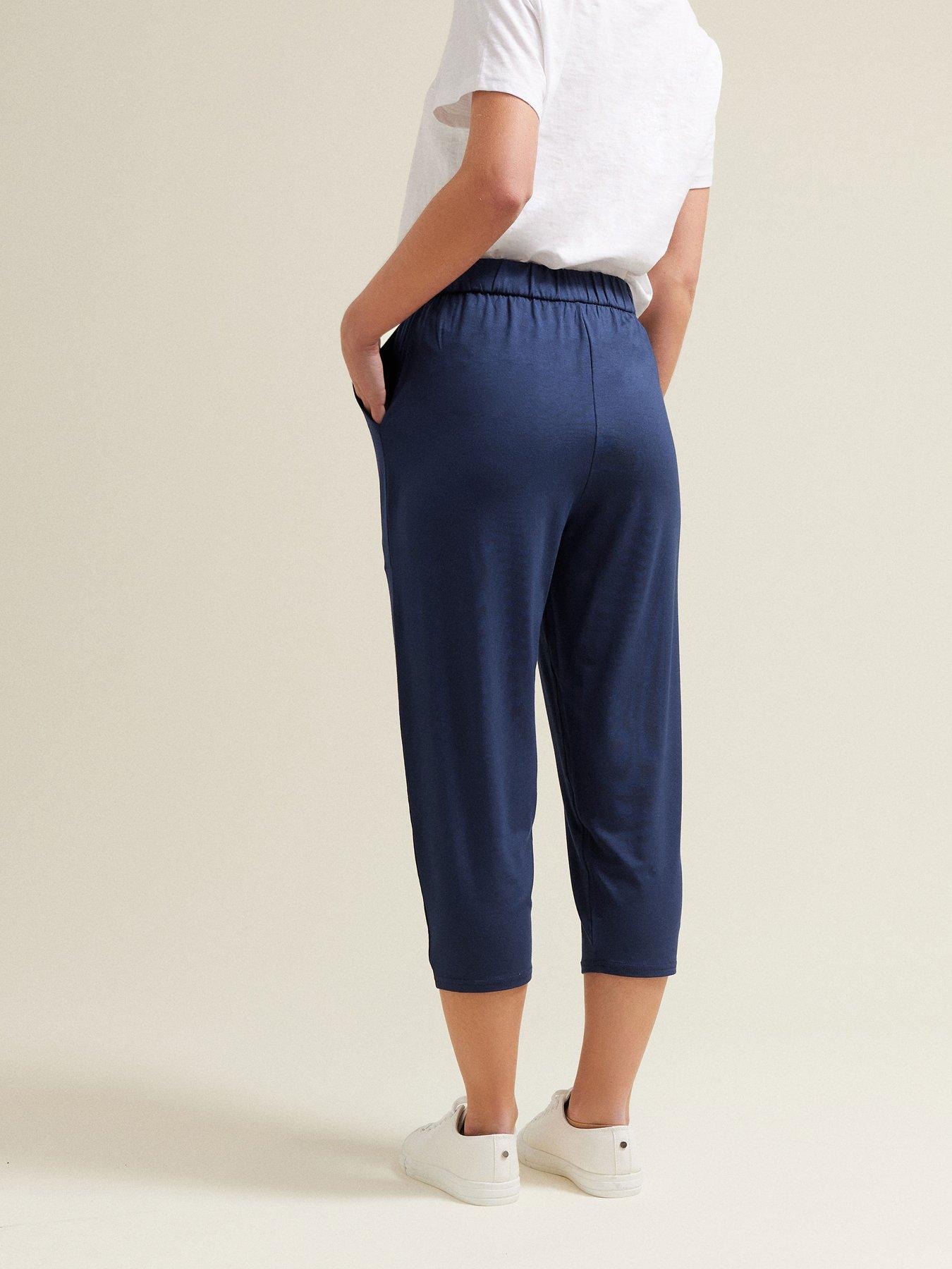 Image 2 of 4 of M&Co Petite Cropped Harem Trouser - Blue