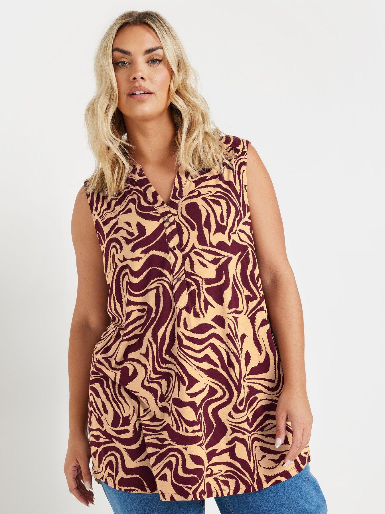 yours-curve-sleeveless-blouse-red