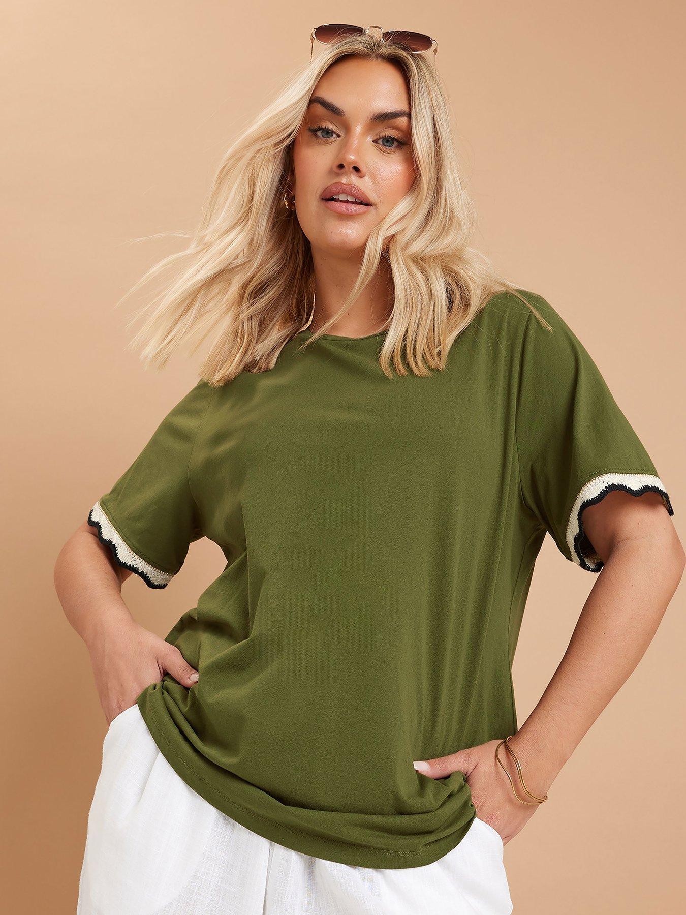 yours-curve-lurex-trim-t-shirt
