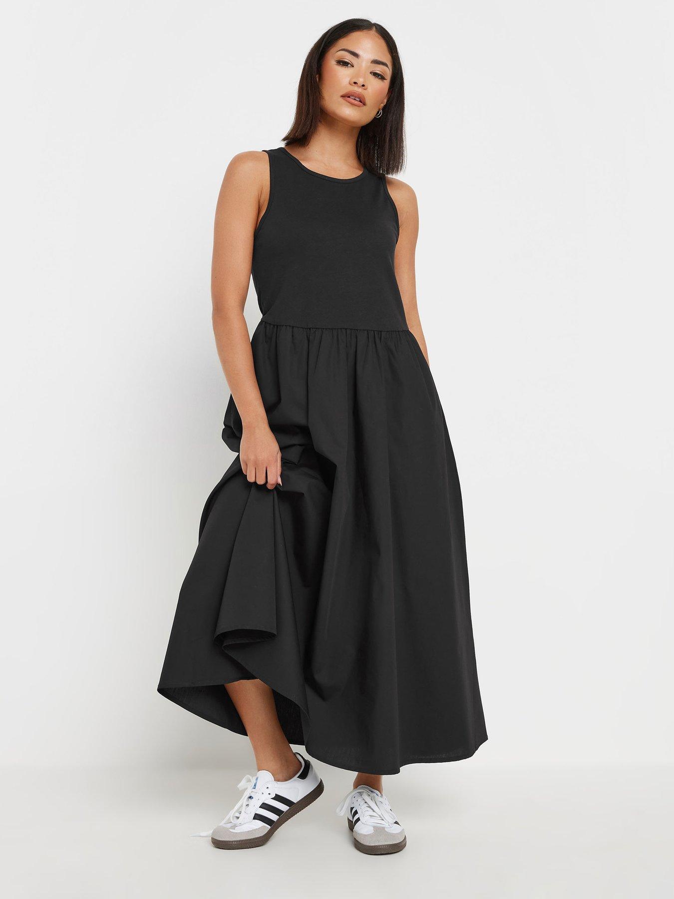  image of pixiegirl-petite-sleeveless-poplin-skater-dress
