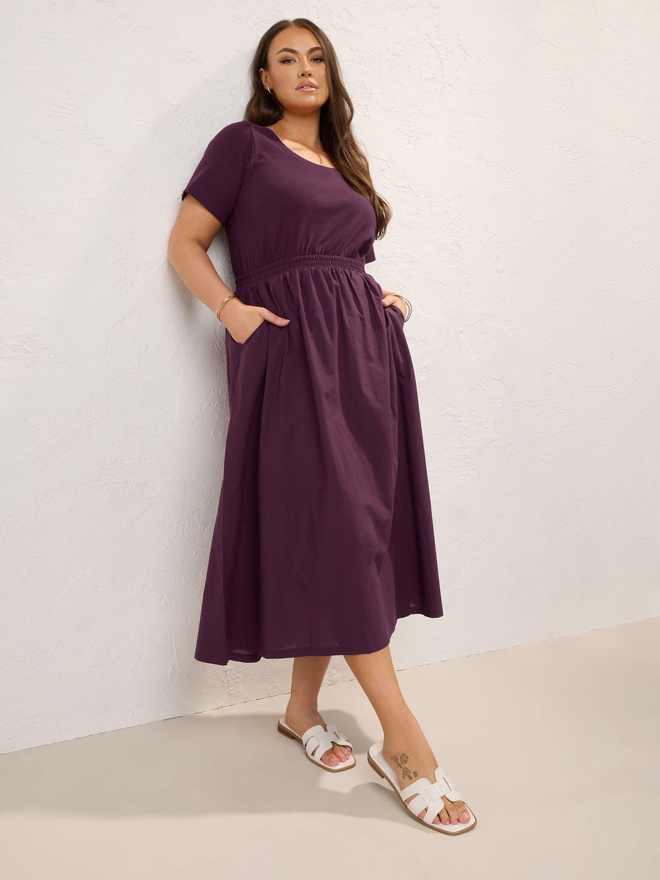 yours-curve-skater-midaxi-dress-purple
