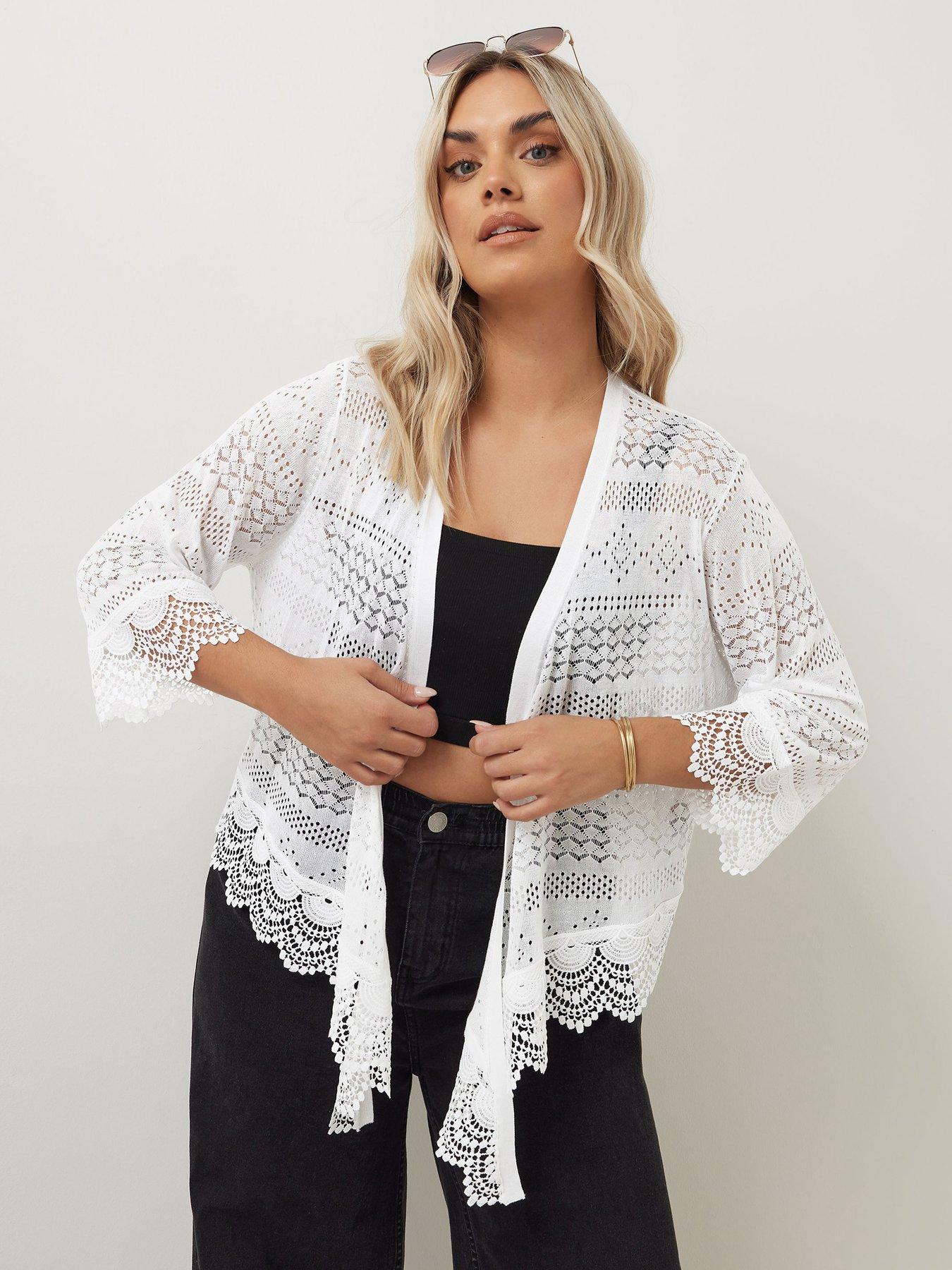  image of yours-curve-waterfall-lace-trim-cardigan