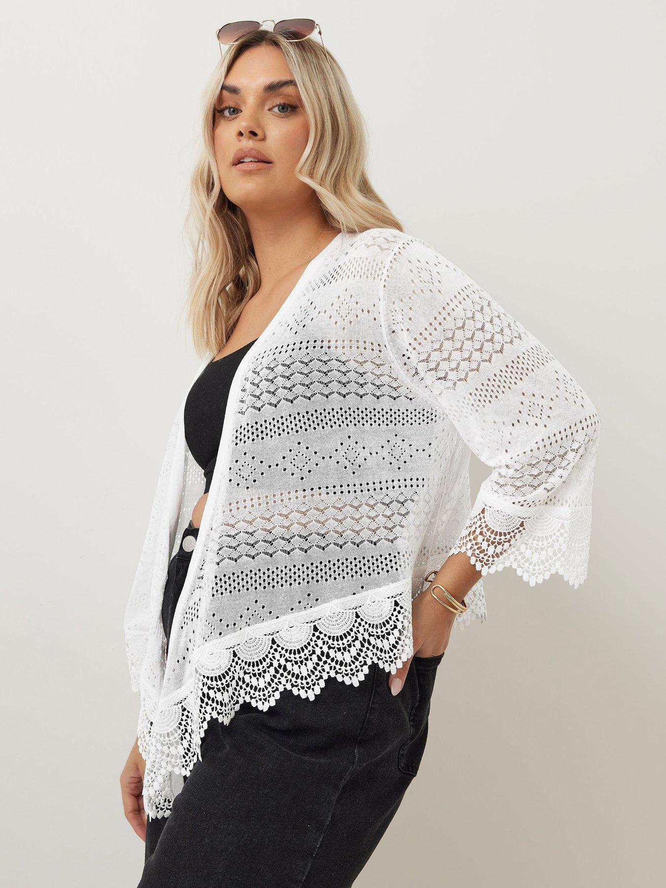  image of yours-curve-waterfall-lace-trim-cardigan