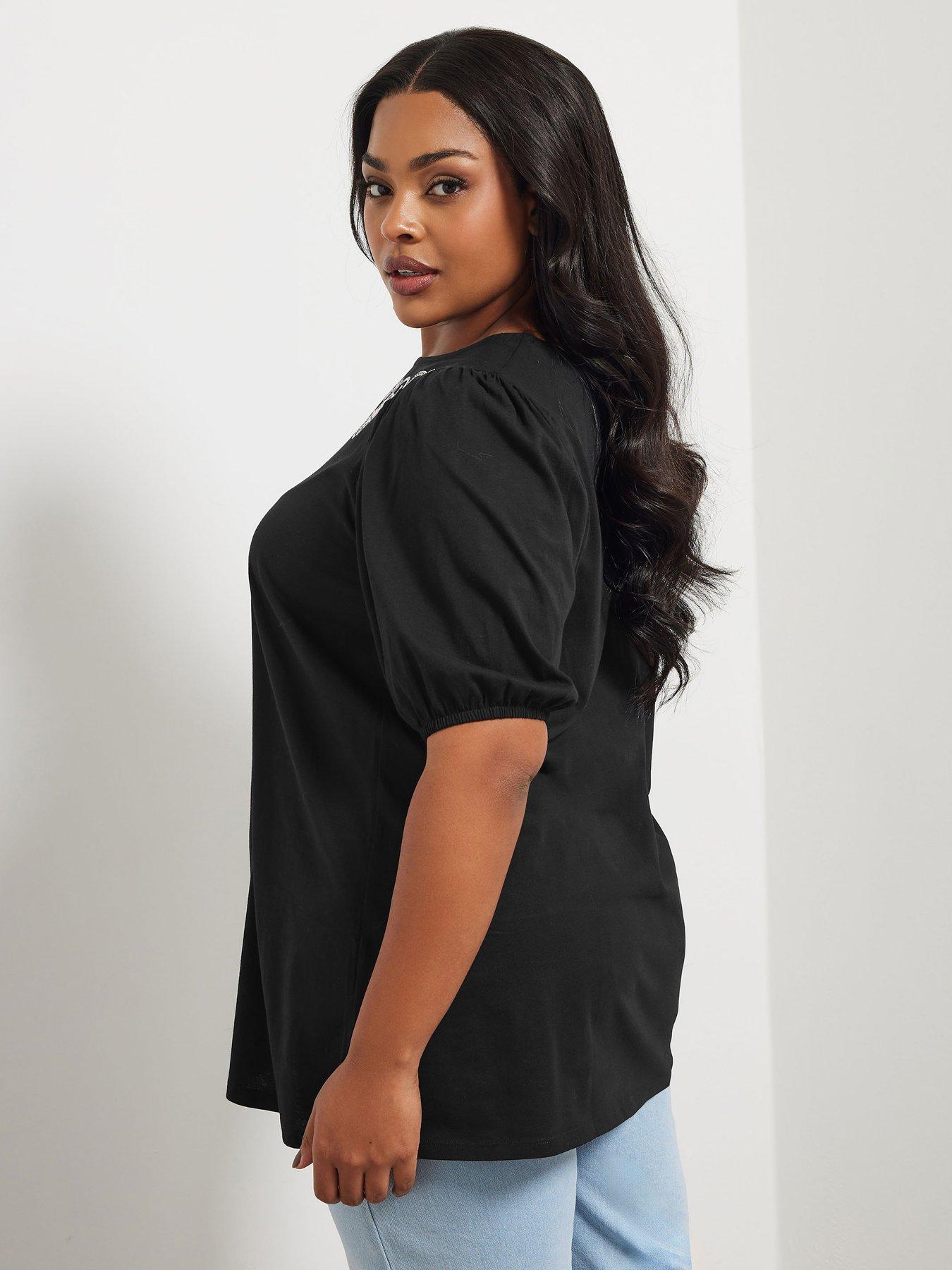  image of yours-curve-puff-sleeve-top