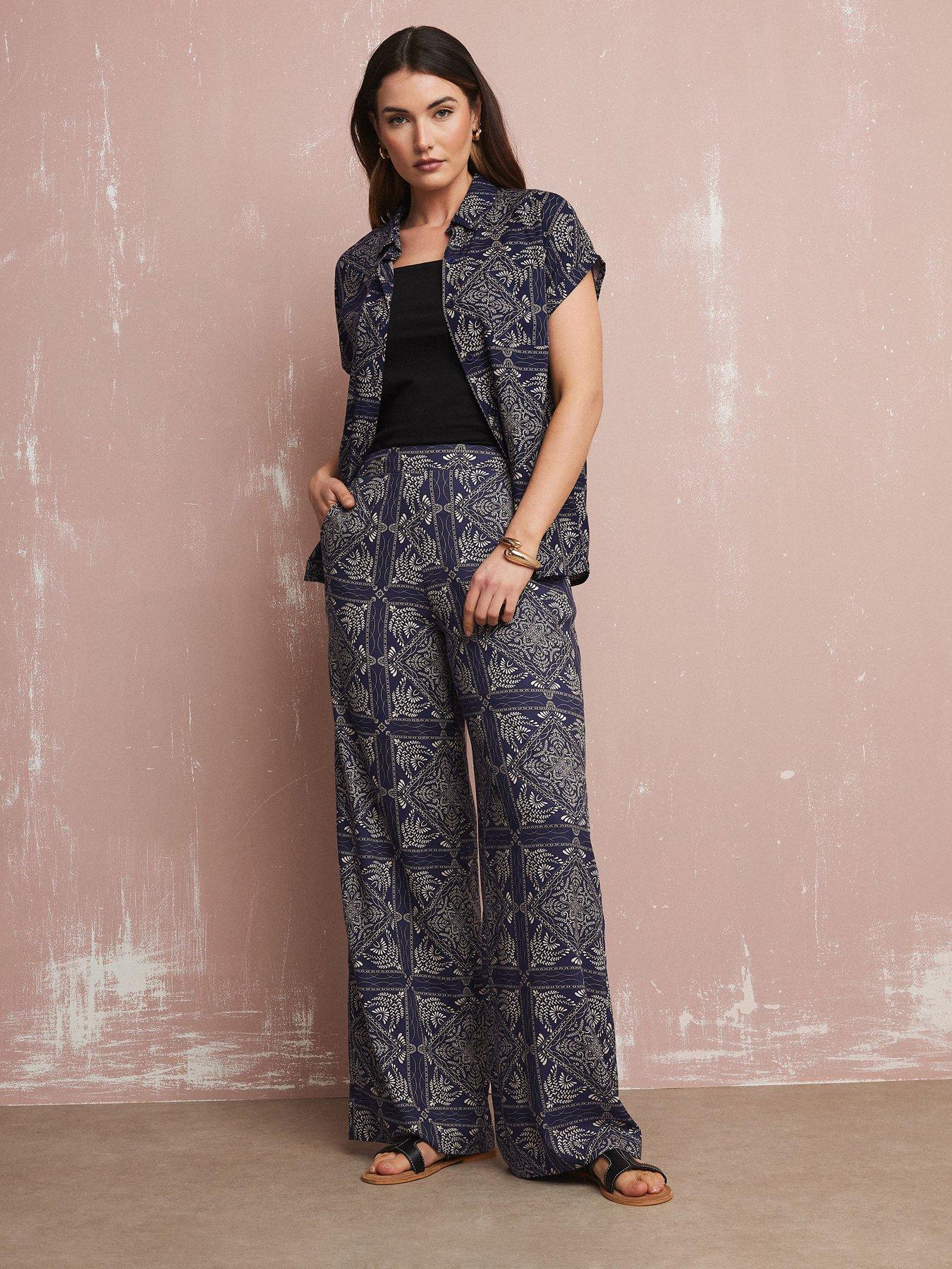  image of long-tall-sally-tall-tile-button-shirt