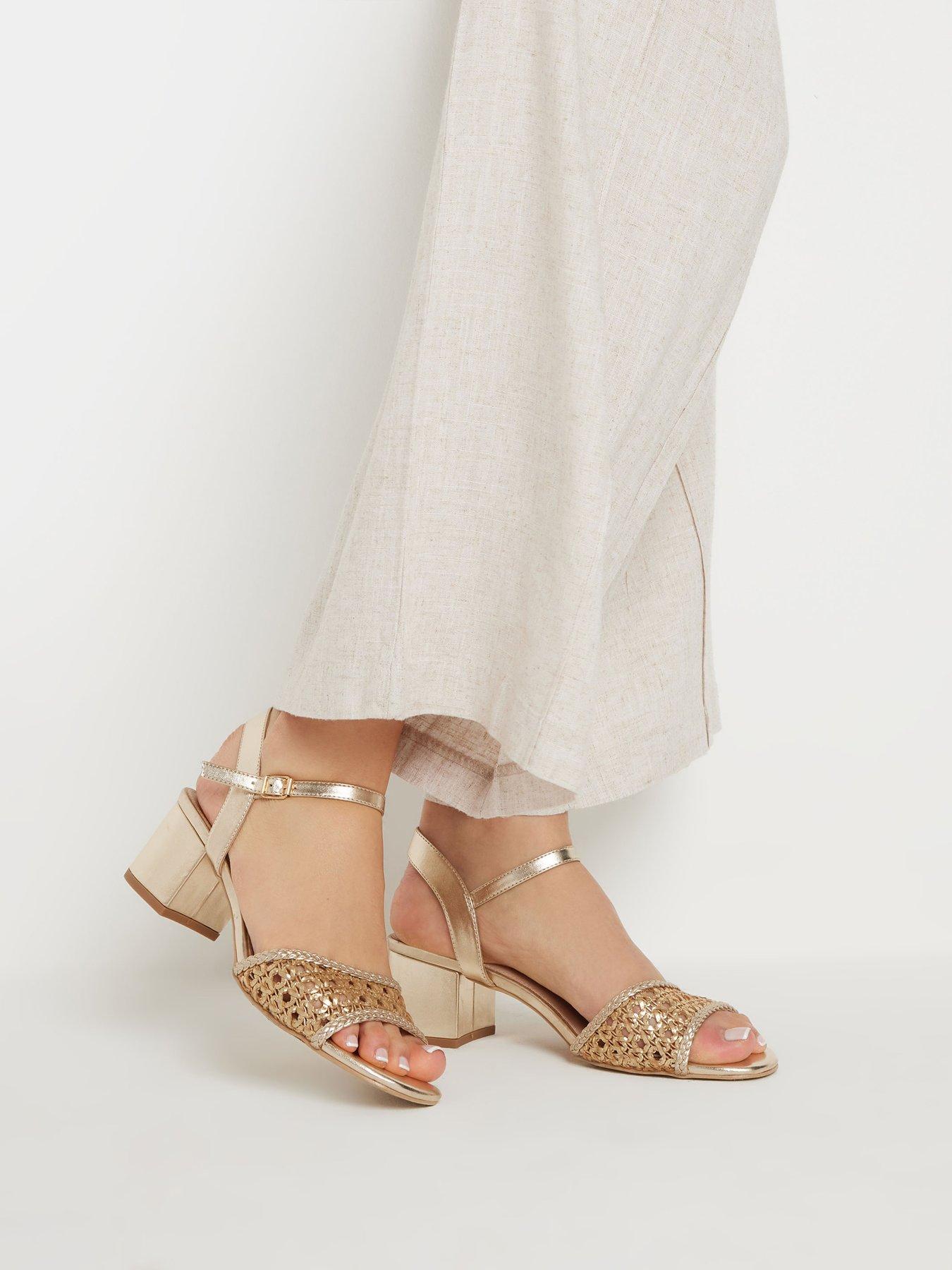  image of long-tall-sally-woven-block-heel-sandal