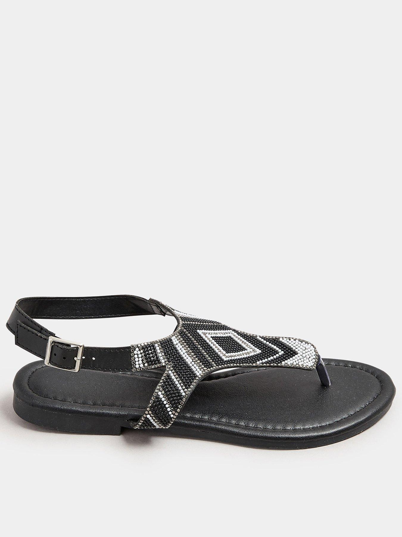 yours-extra-wide-fit-beaded-t-bar-sandal