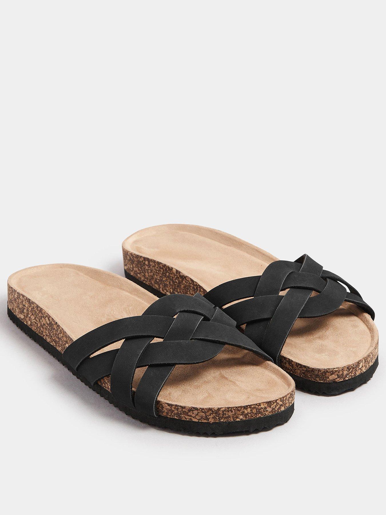 Image 2 of 4 of Yours Extra Wide Fit Multi Weave Mule Sandal