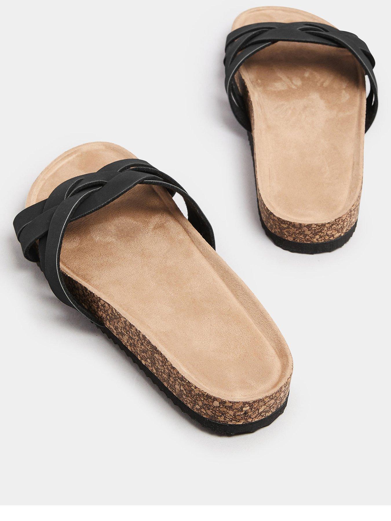 Image 3 of 4 of Yours Extra Wide Fit Multi Weave Mule Sandal