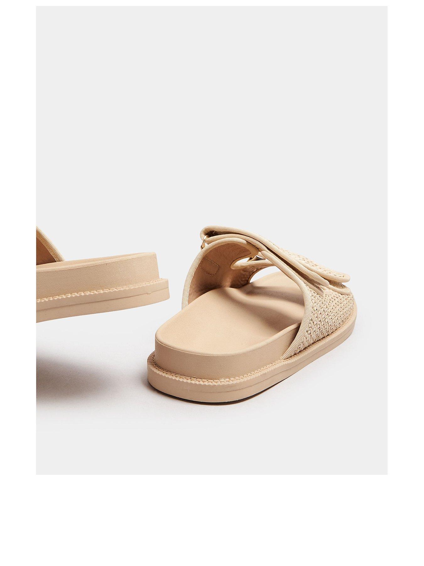  image of yours-extra-wide-fit-woven-double-strap-sandal-natural