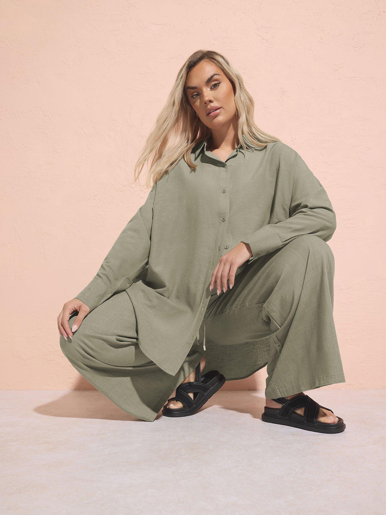  image of yours-curve-long-sleeve-linen-shirt