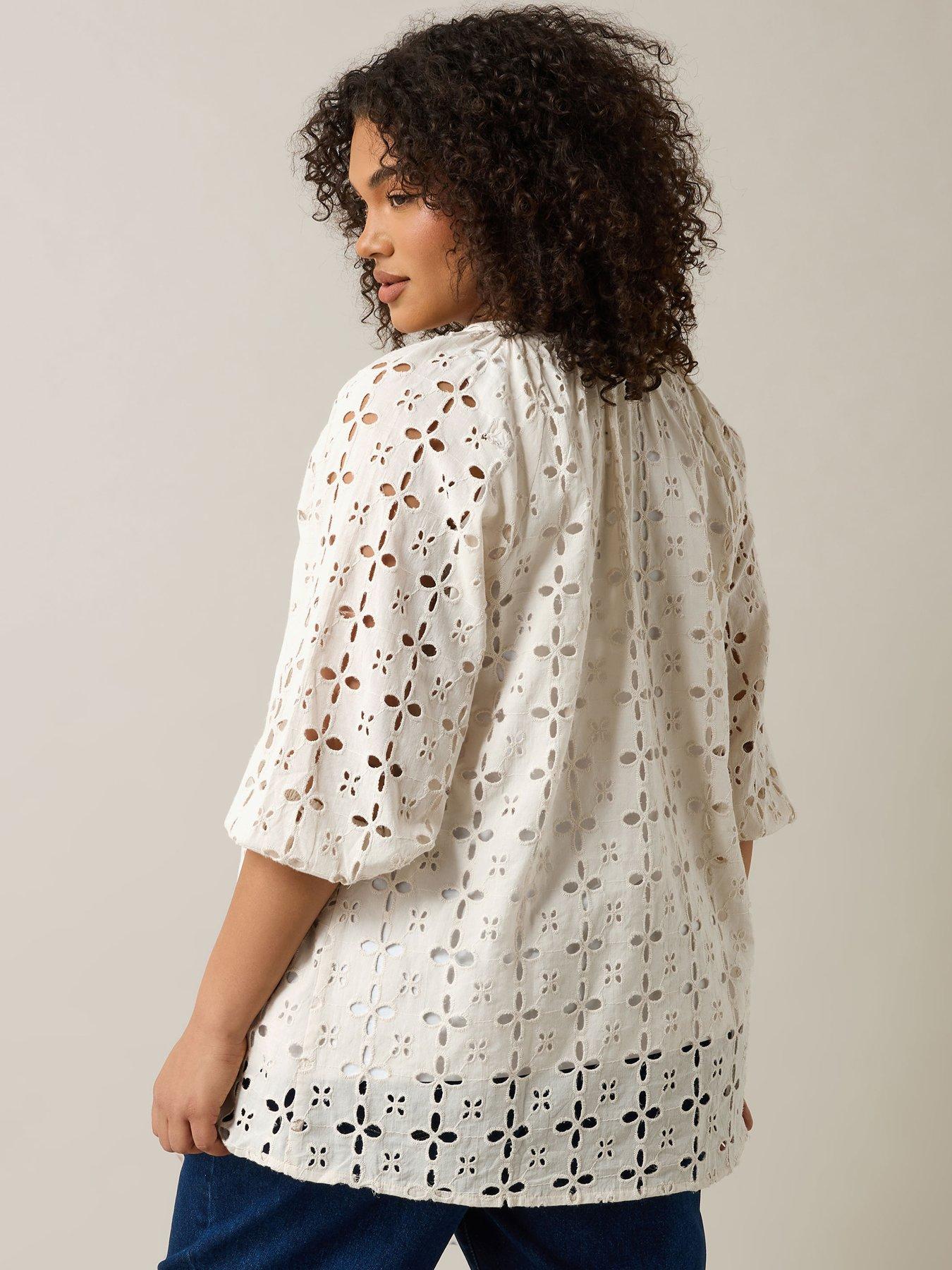  image of evans-half-placket-top-ivory