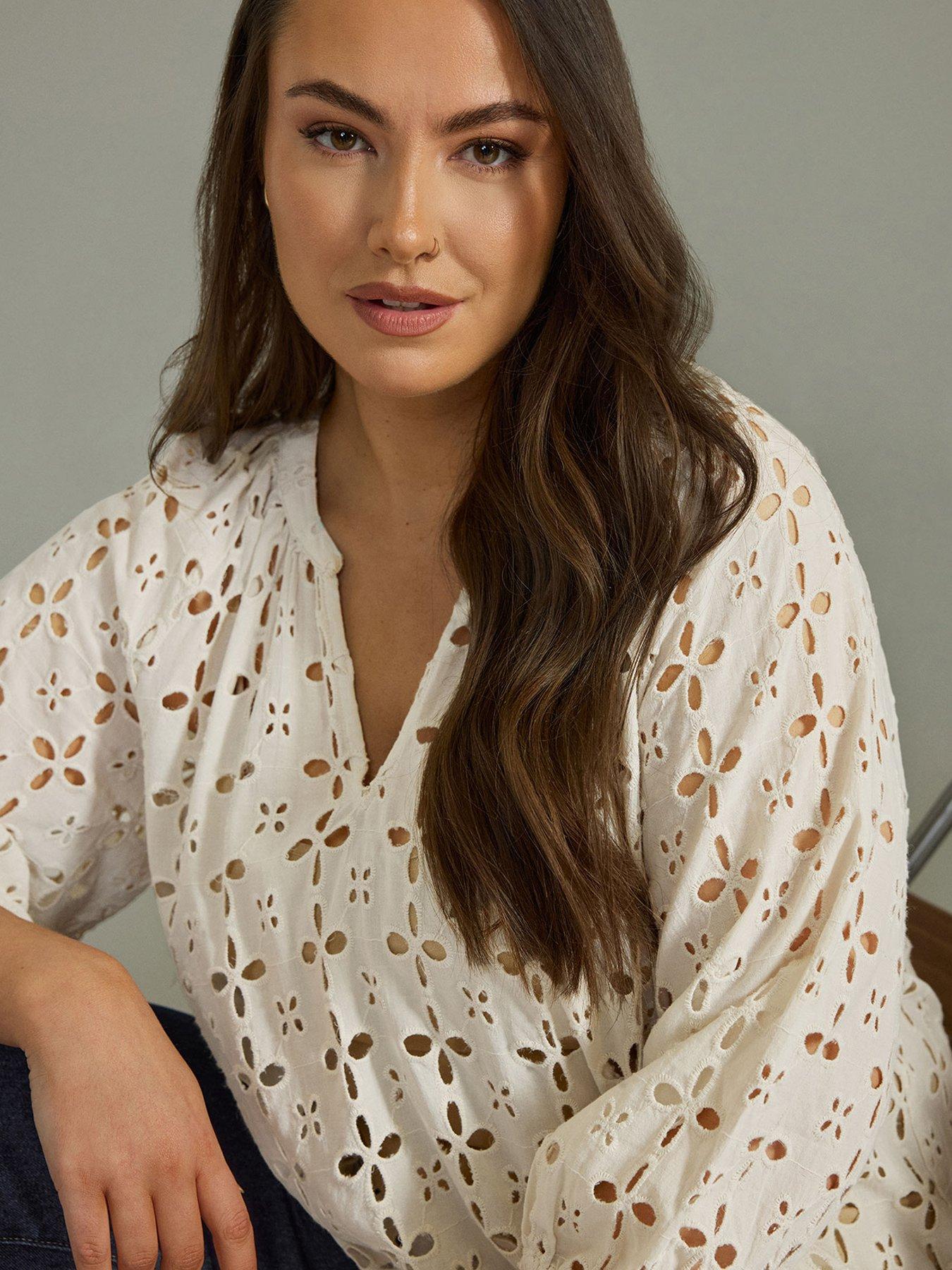 image of evans-half-placket-top-ivory