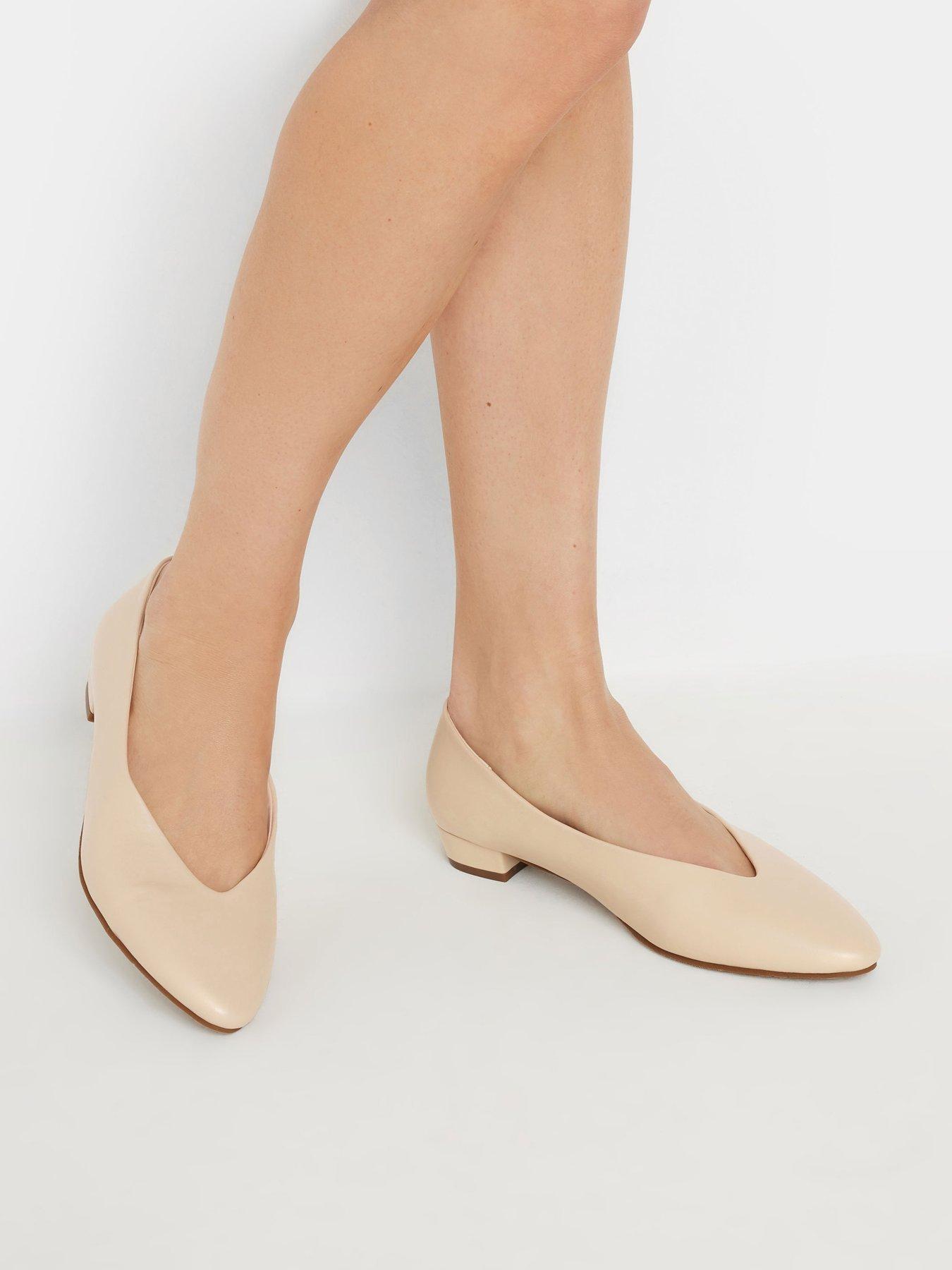  image of long-tall-sally-low-block-heel-court-shoe