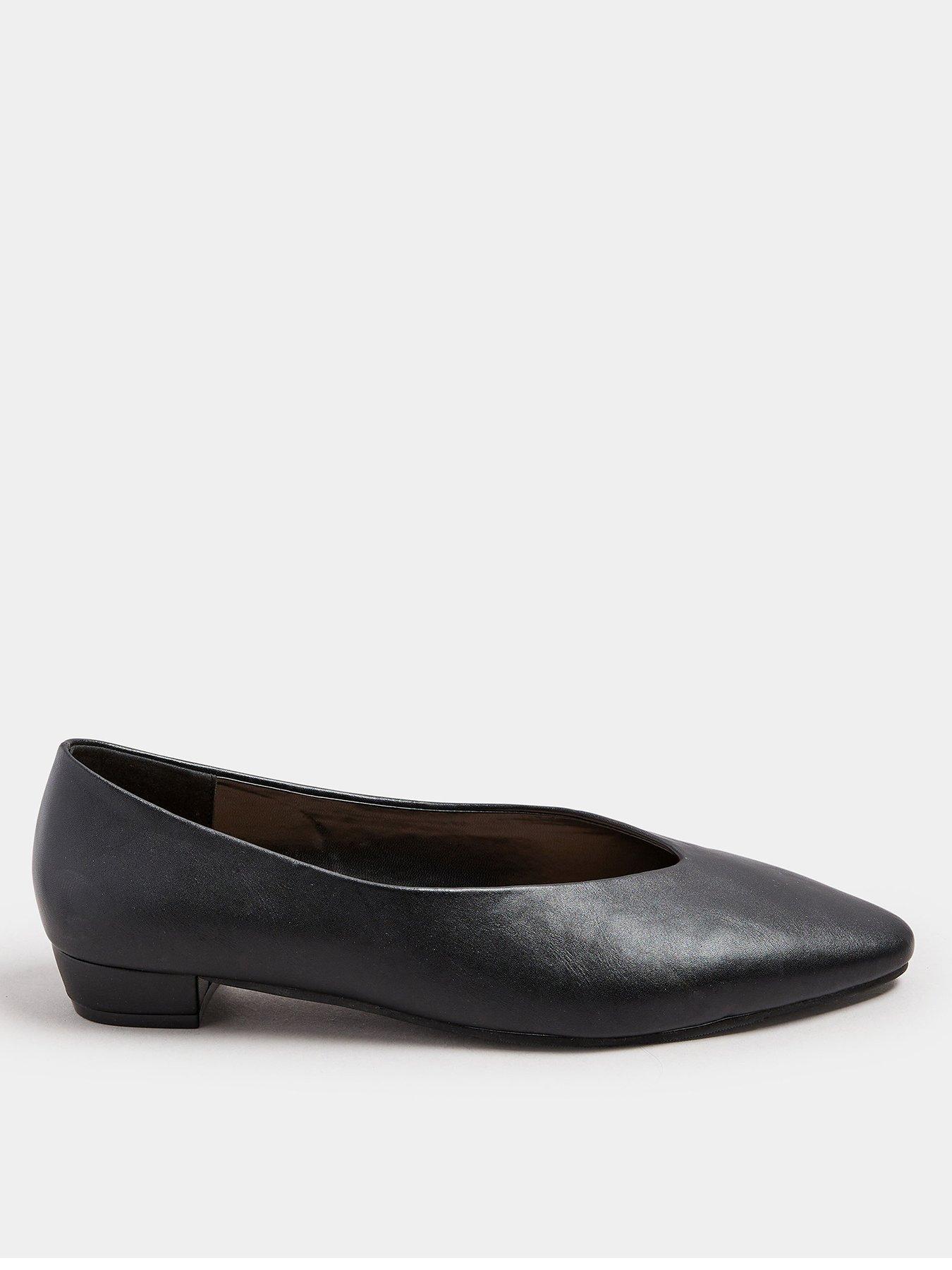 image of long-tall-sally-low-block-heel-court-shoe