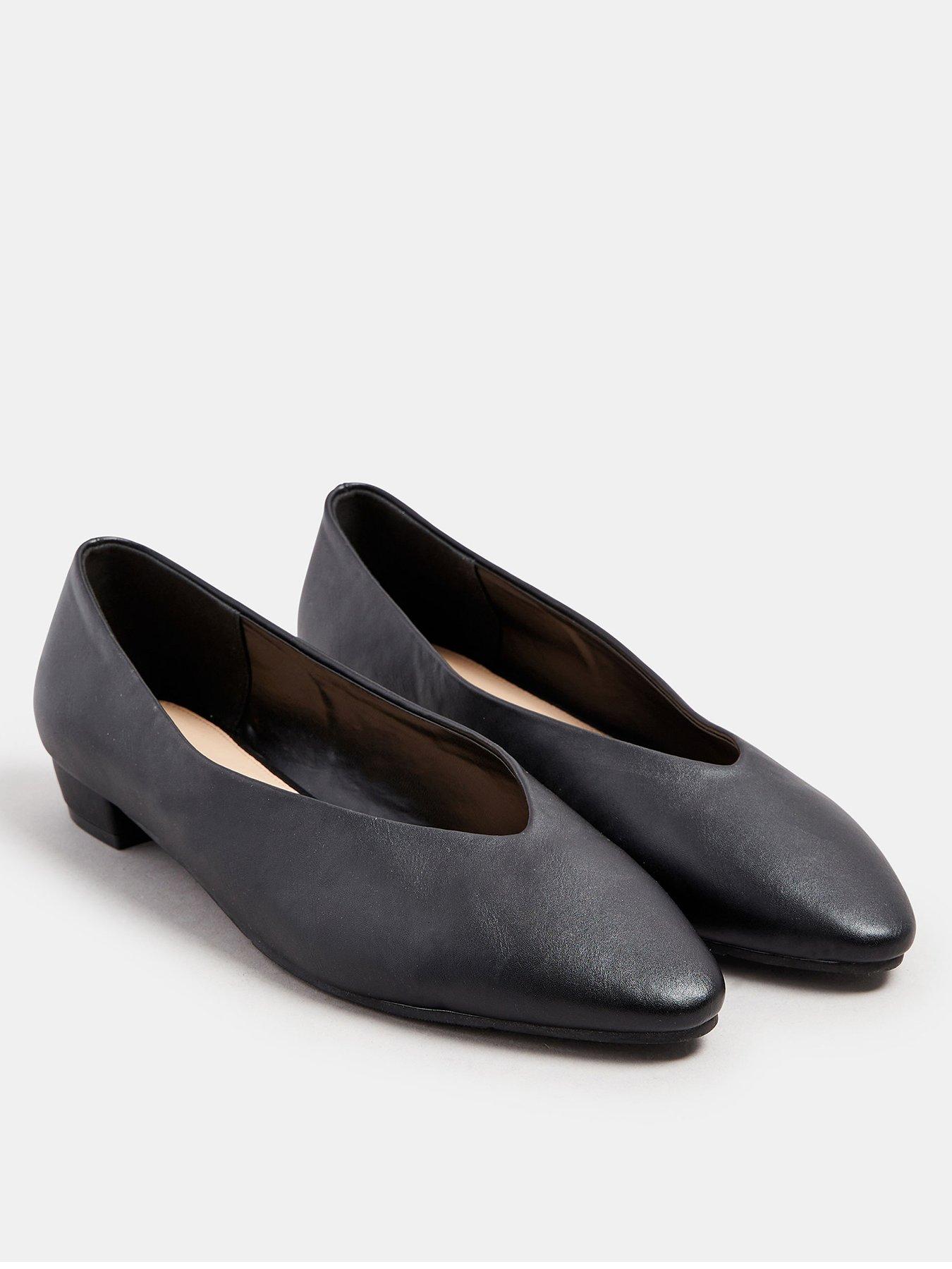  image of long-tall-sally-low-block-heel-court-shoe