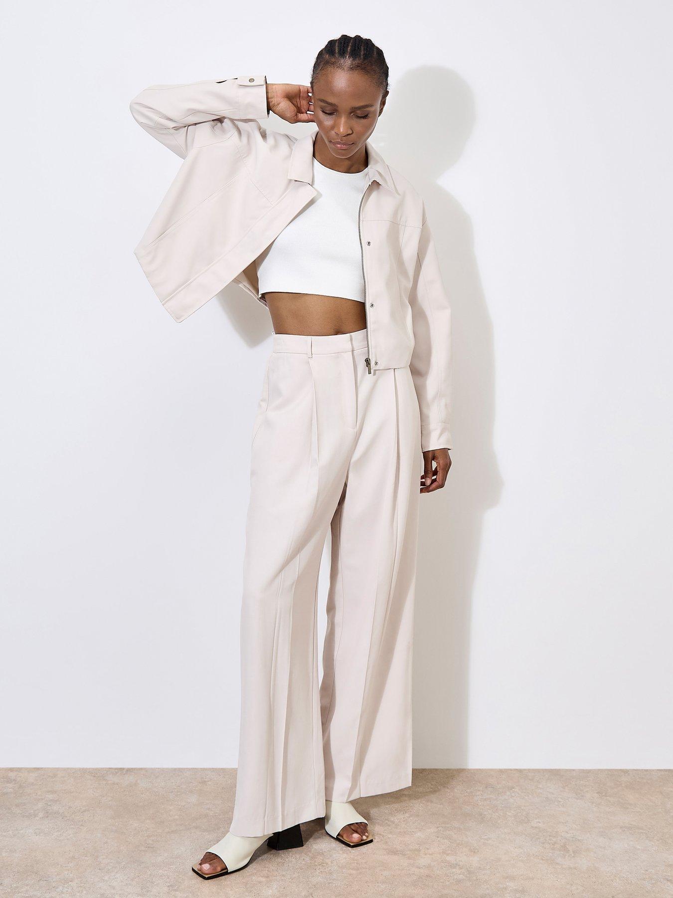  image of apricot-soft-tailored-cropped-jacket-stone