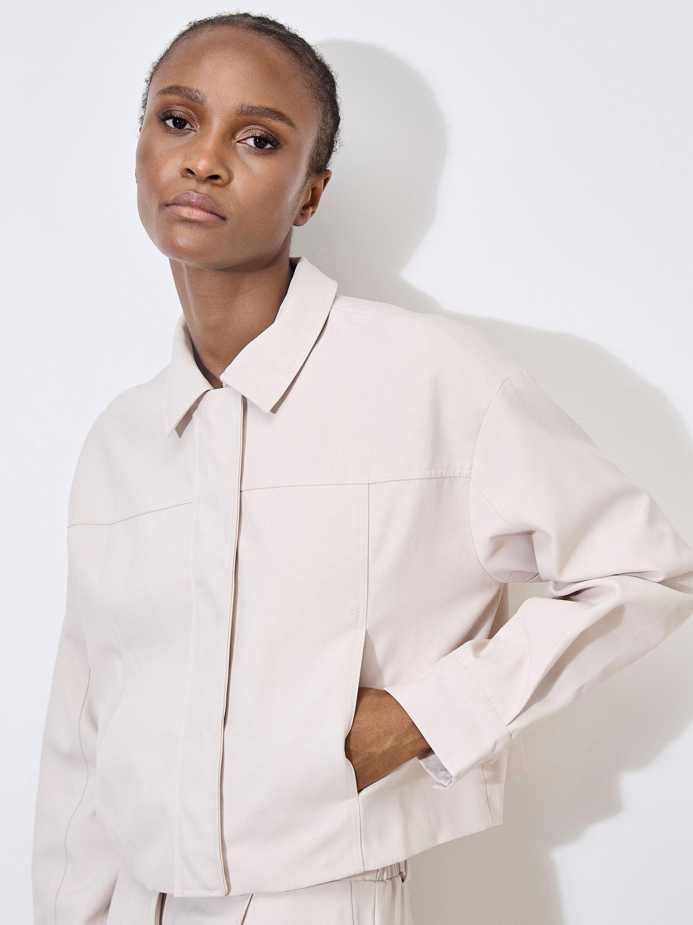  image of apricot-soft-tailored-cropped-jacket-stone