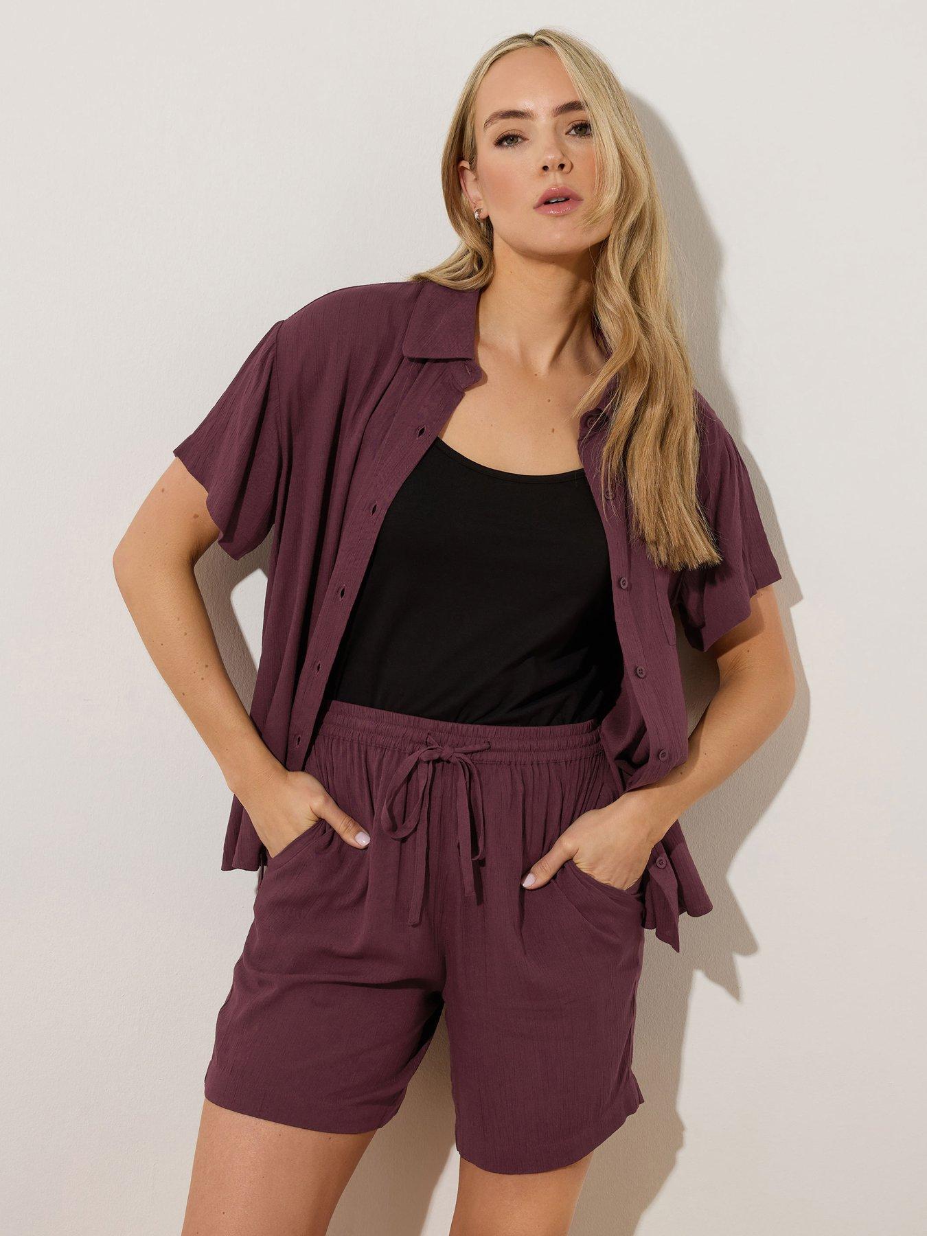 Image 1 of 4 of Long Tall Sally Tall Crinkle Short - Purple