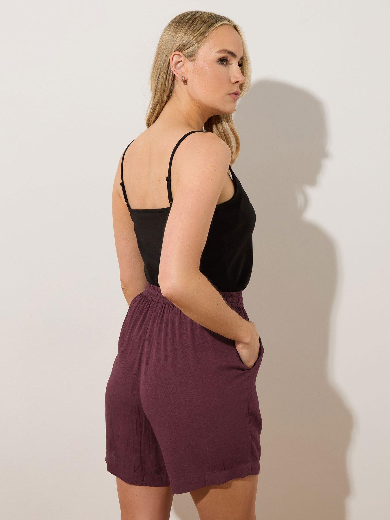 Image 2 of 4 of Long Tall Sally Tall Crinkle Short - Purple