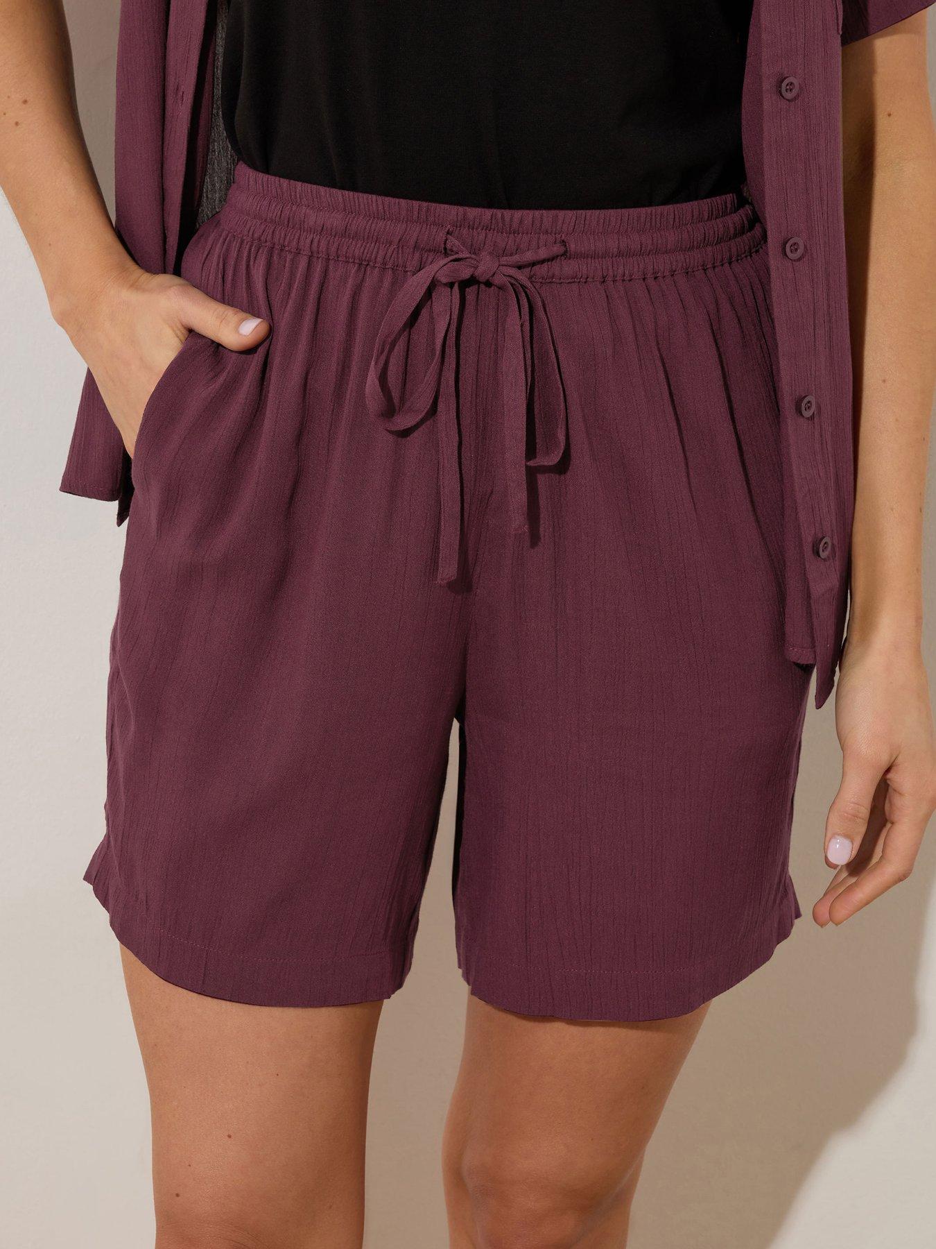 Image 4 of 4 of Long Tall Sally Tall Crinkle Short - Purple