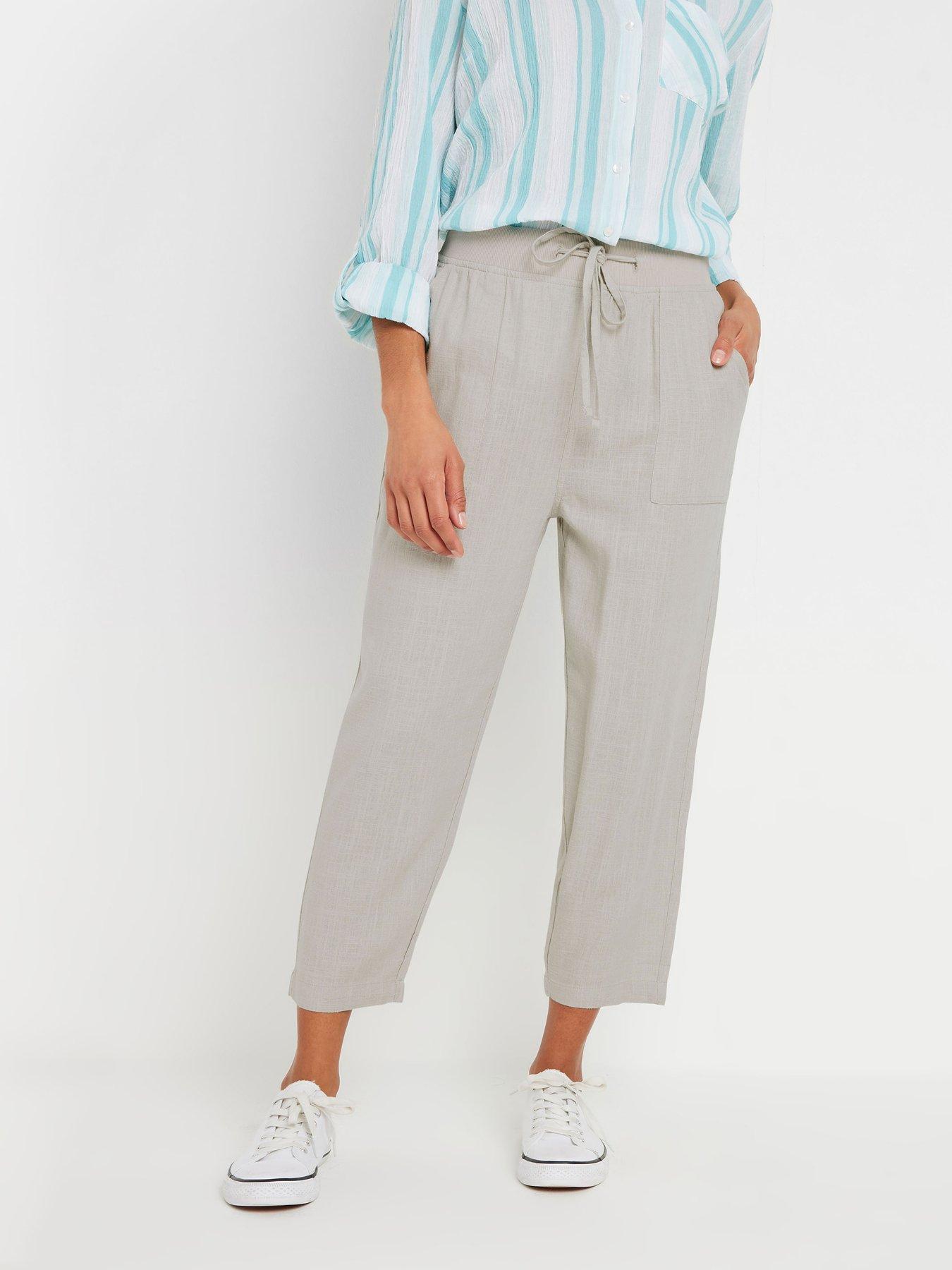undefined Linen Crop Jogger