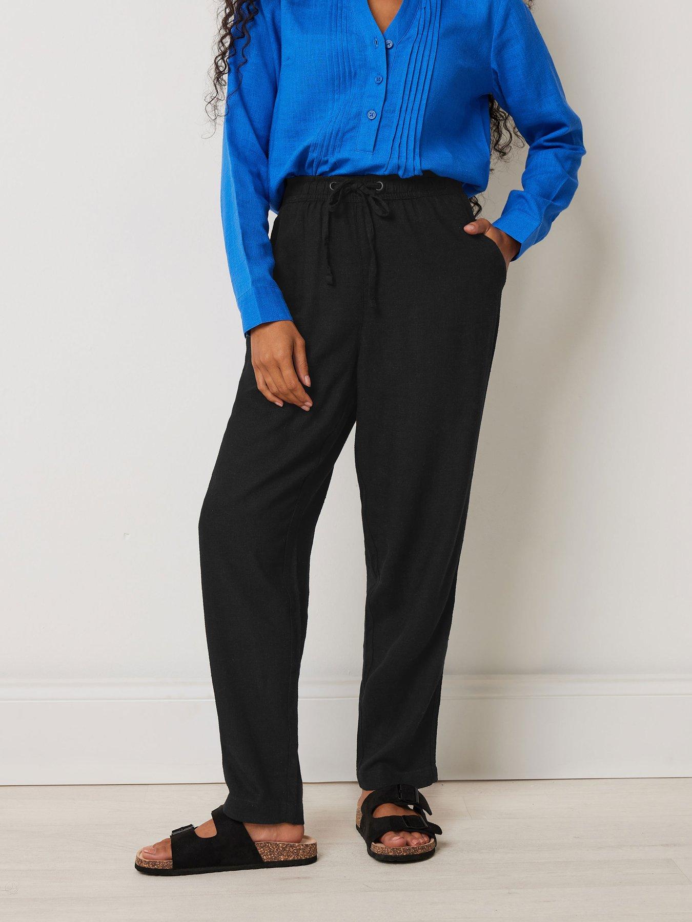 undefined Petite Linen Joggers