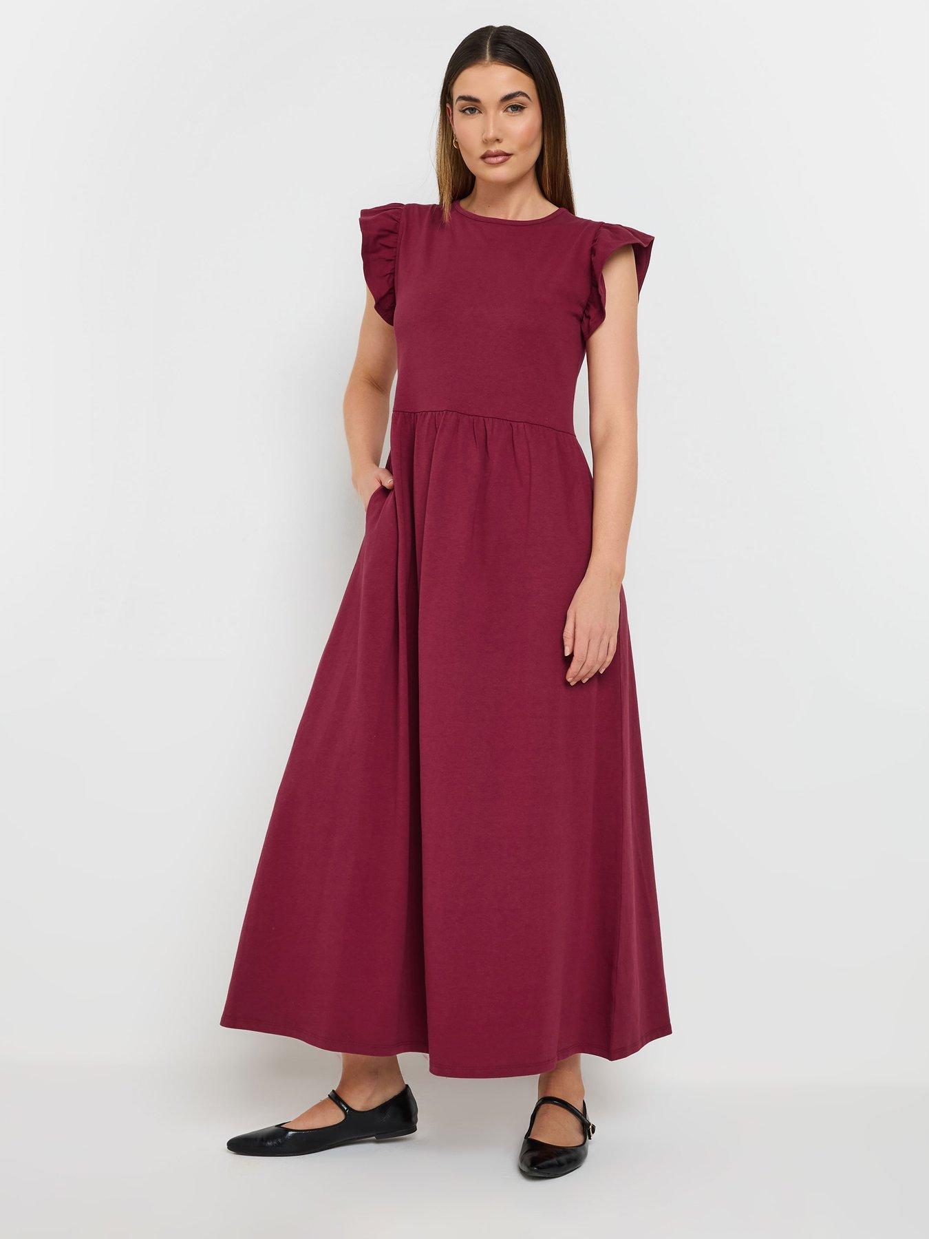 undefined Tall Frill Smock Midi Dress