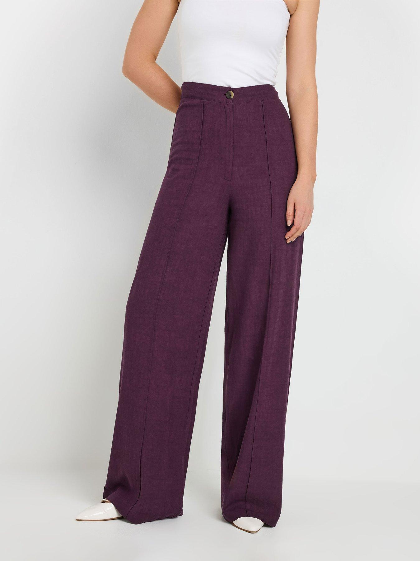 long-tall-sally-pleat-front-linen-trousers-36-purple