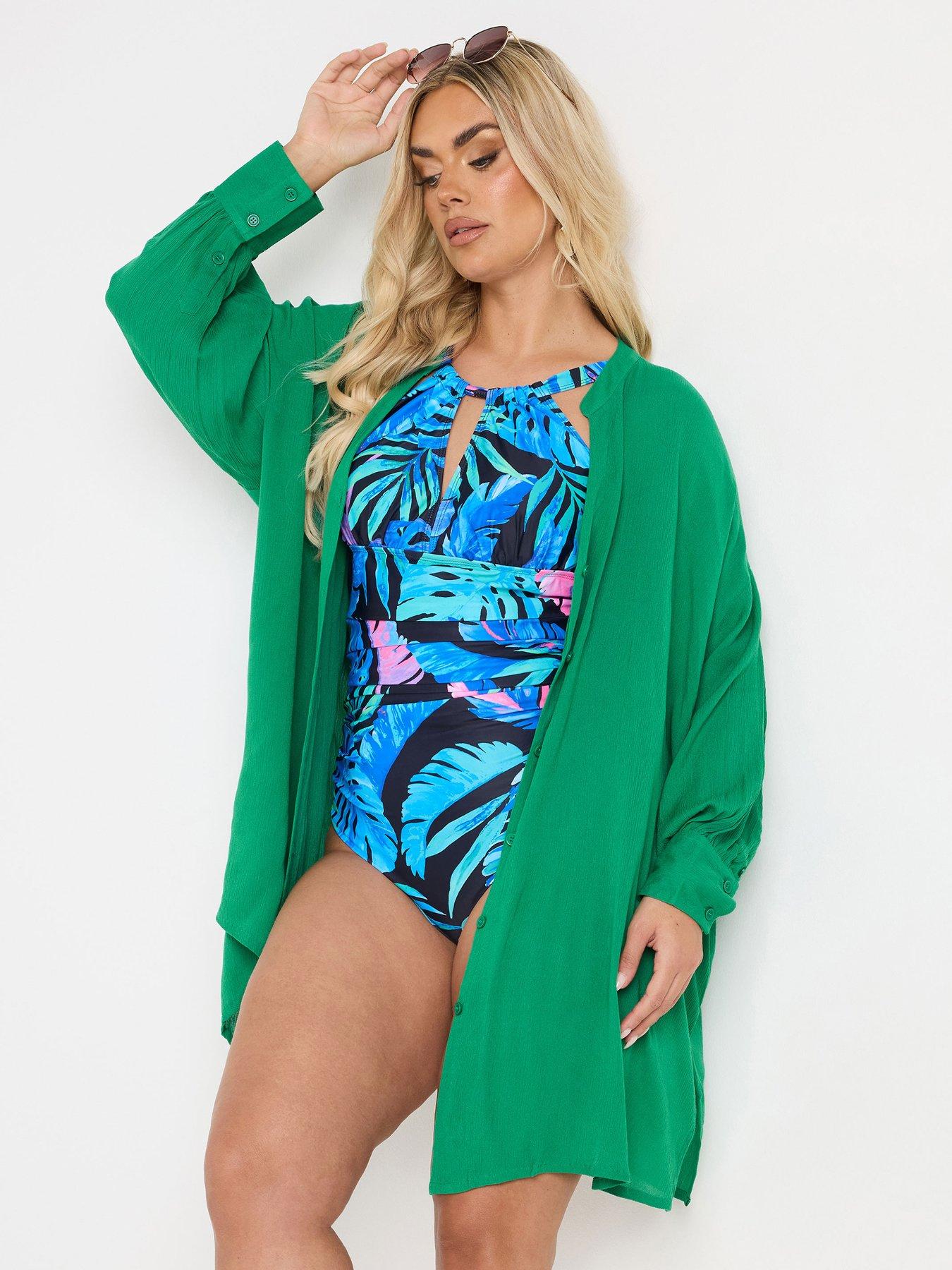 undefined Curve Stand Collar Beach Shirt
