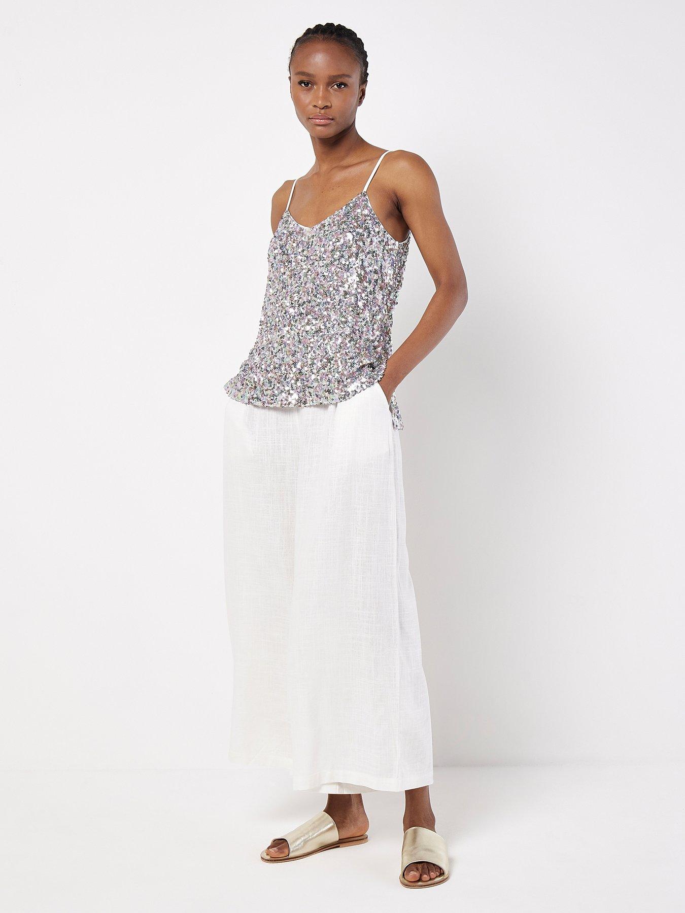  image of apricot-multicolour-sequin-cami-top-mint