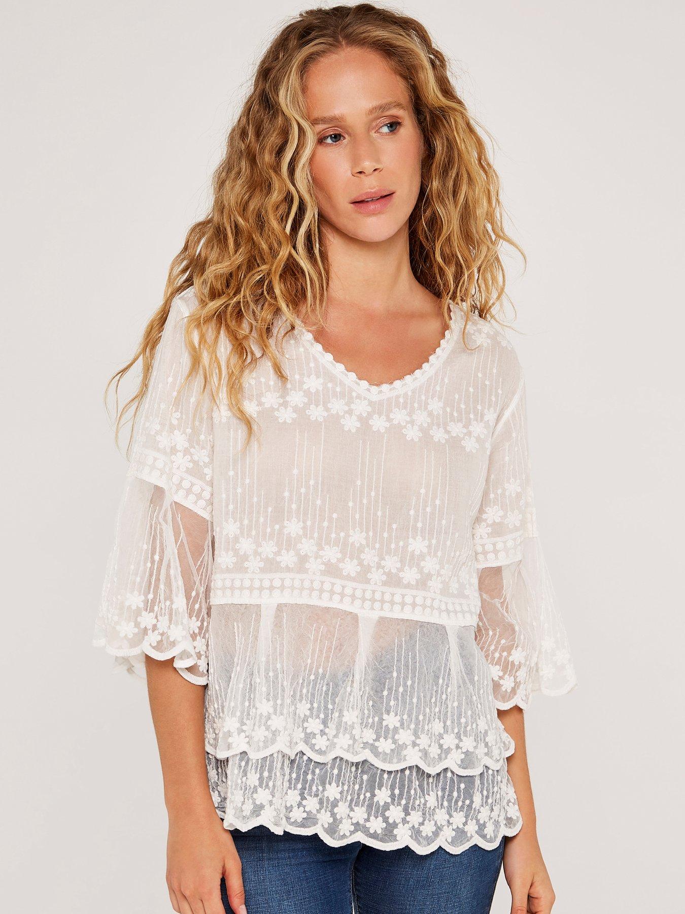 apricot-embroidered-cotton-mesh-top-cream