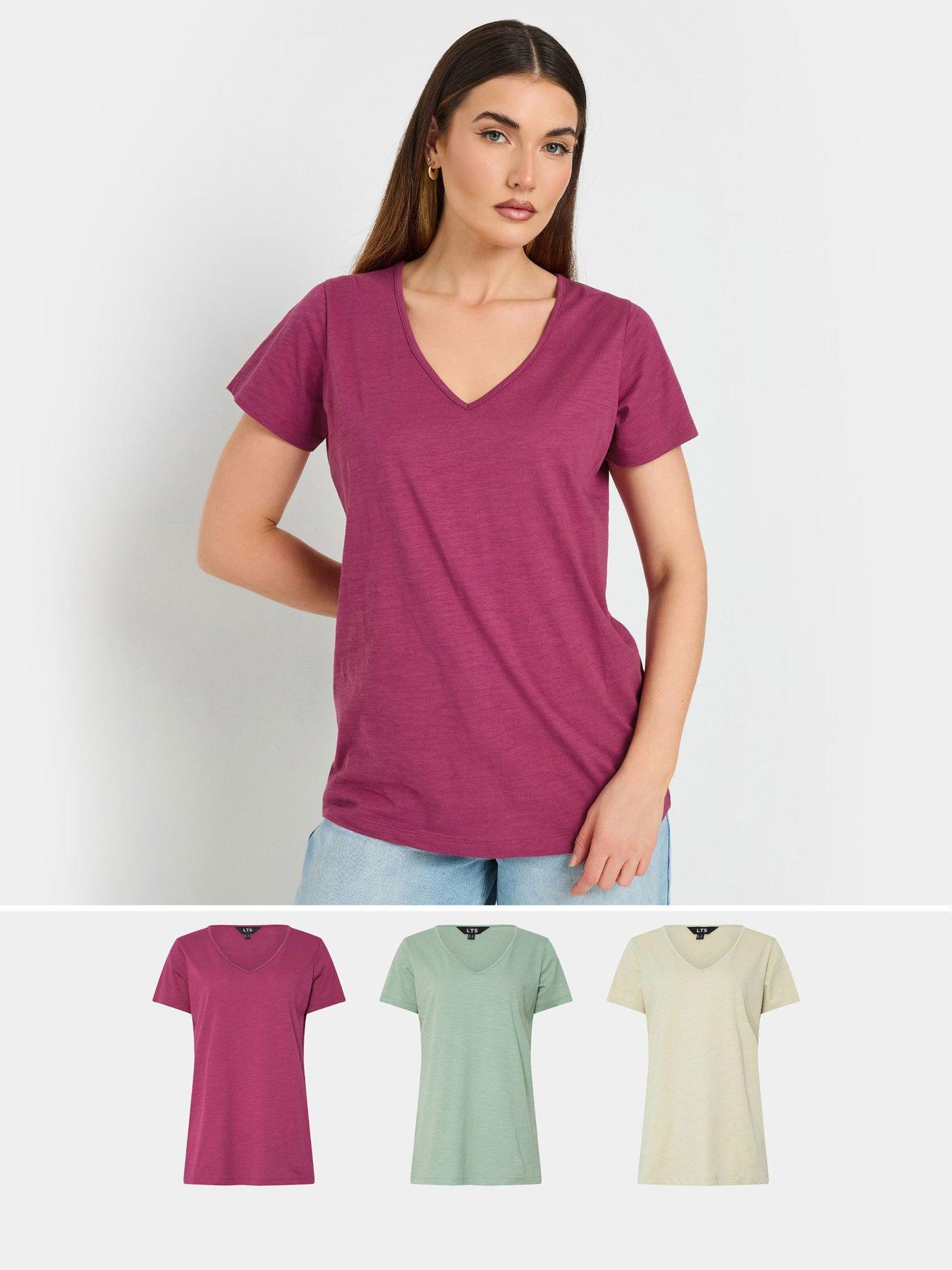 undefined 3 Pack V-Neck T-Shirt - Green