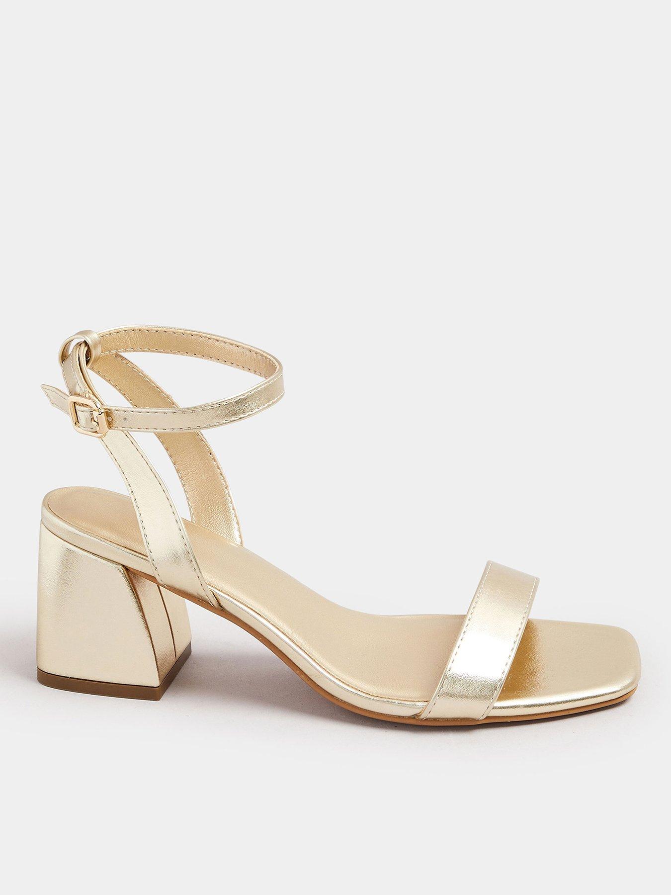 undefined Extra Wide Fit Two Part Block Heel Sandal