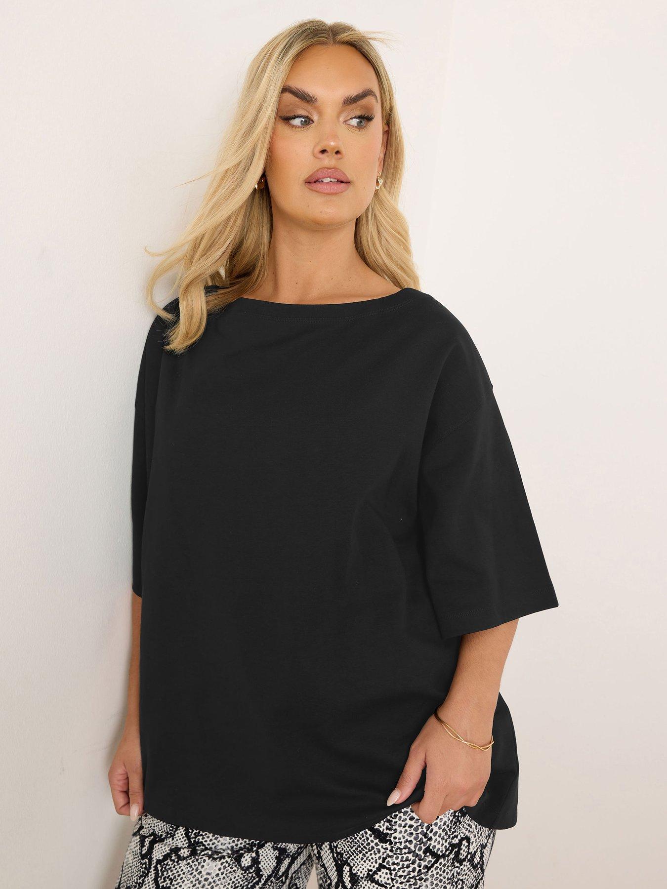 undefined Curve Boat Neck Boxy T-shirt