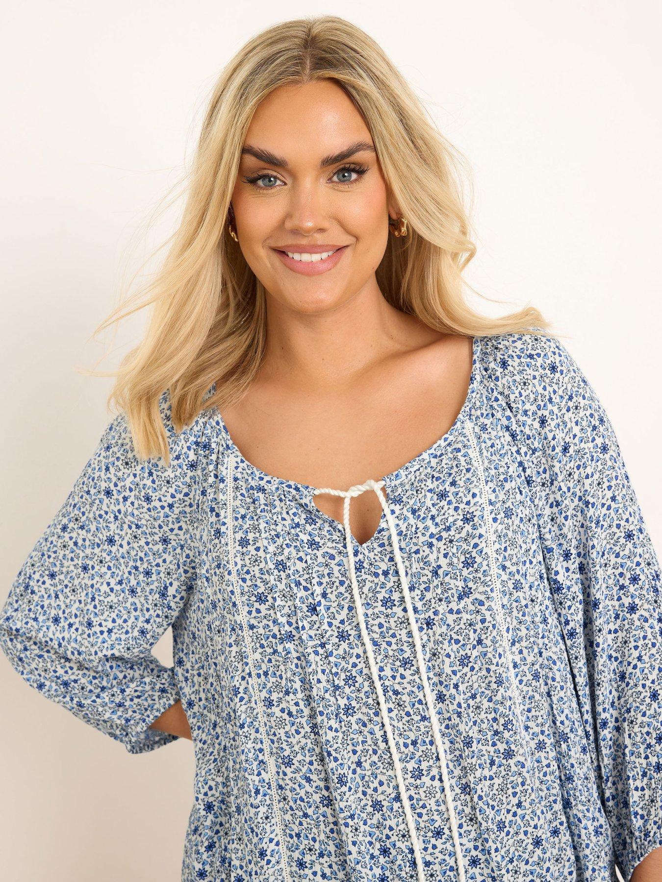  image of yours-curve-gypsy-long-sleeve-ditsy-top