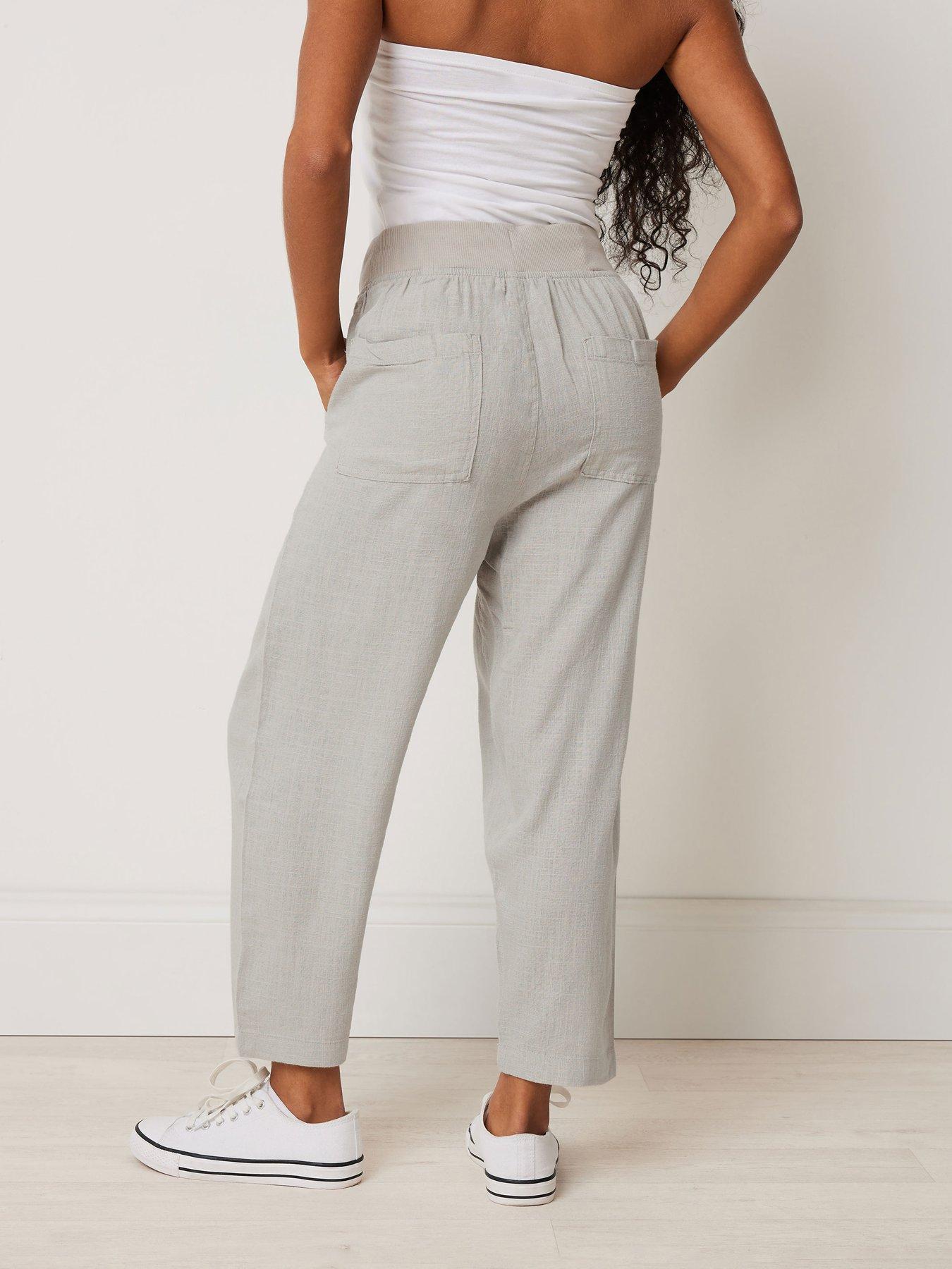  image of mco-petite-linen-crop-jogger