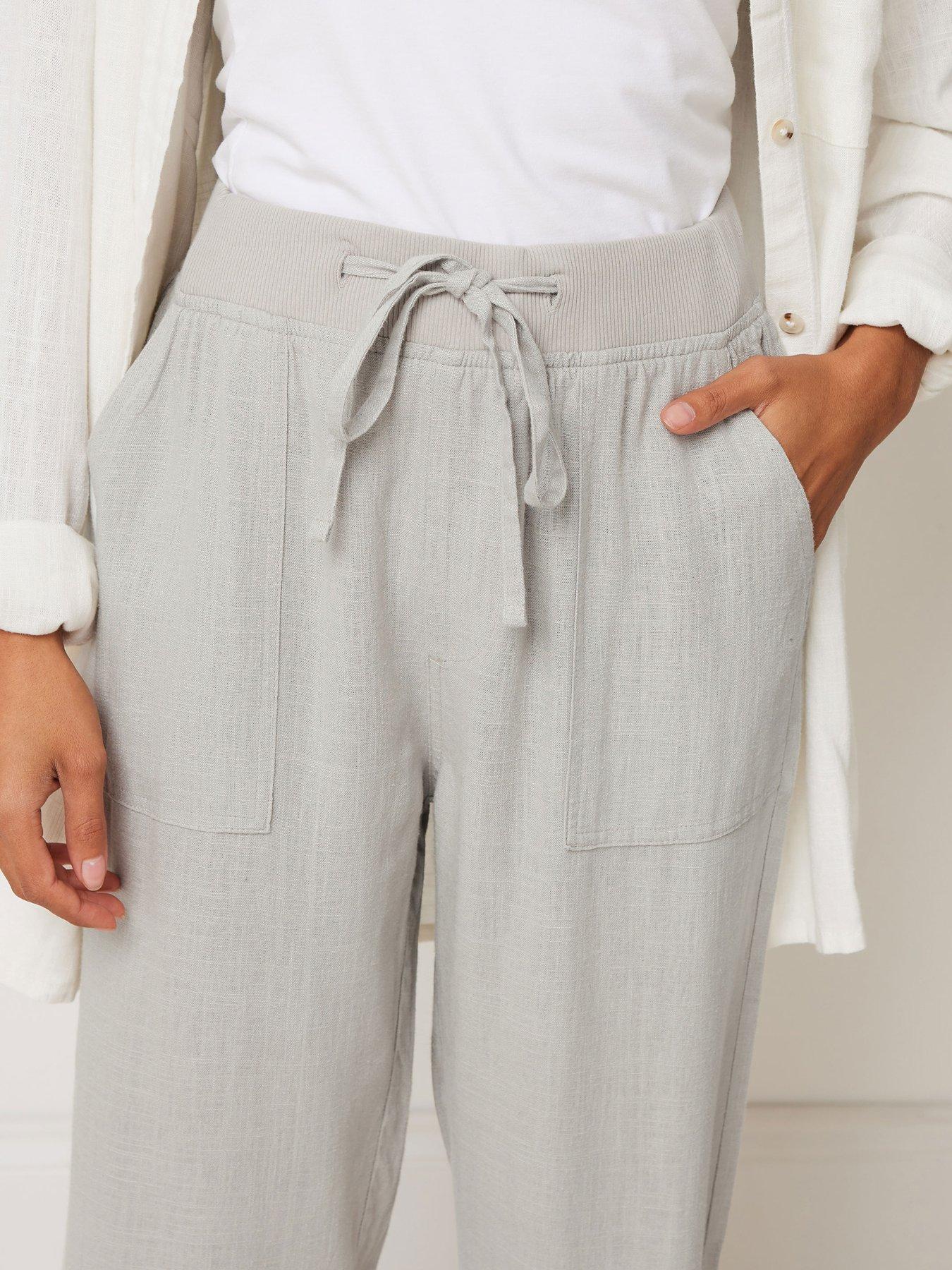  image of mco-petite-linen-crop-jogger