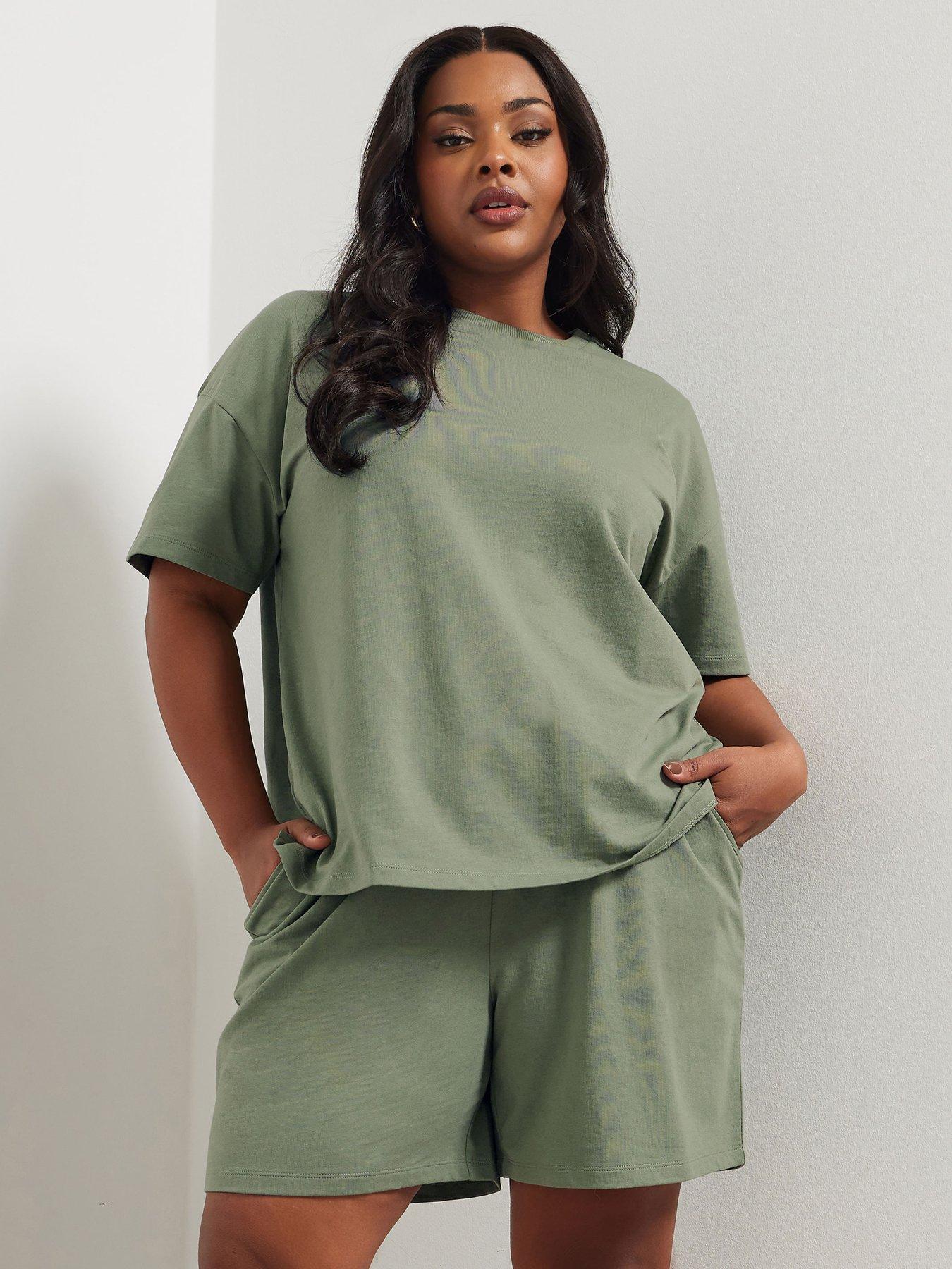  image of yours-curve-sweat-t-shirt-short-set