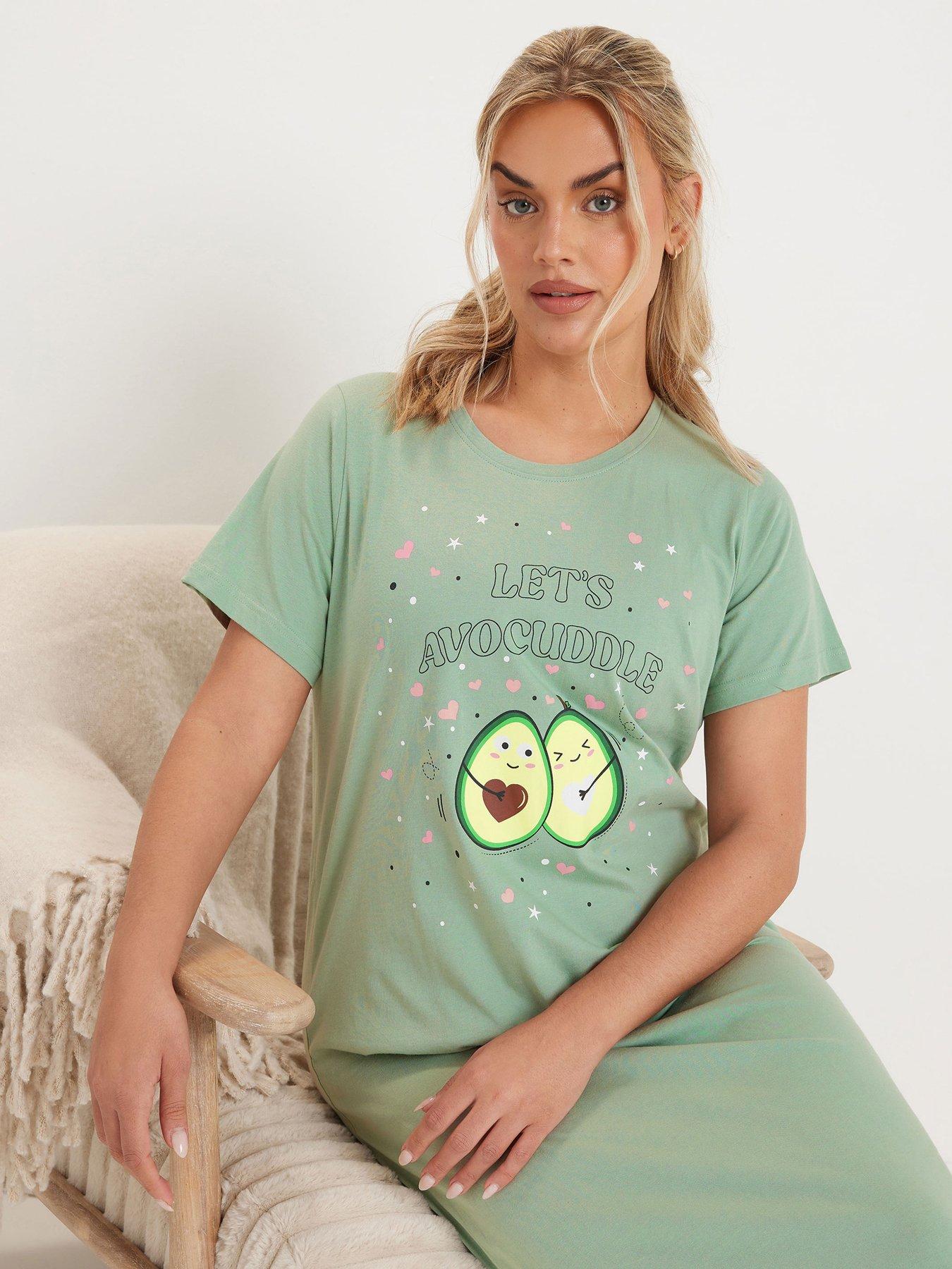  image of yours-curve-2-pack-avocuddle-midaxi-nightdress