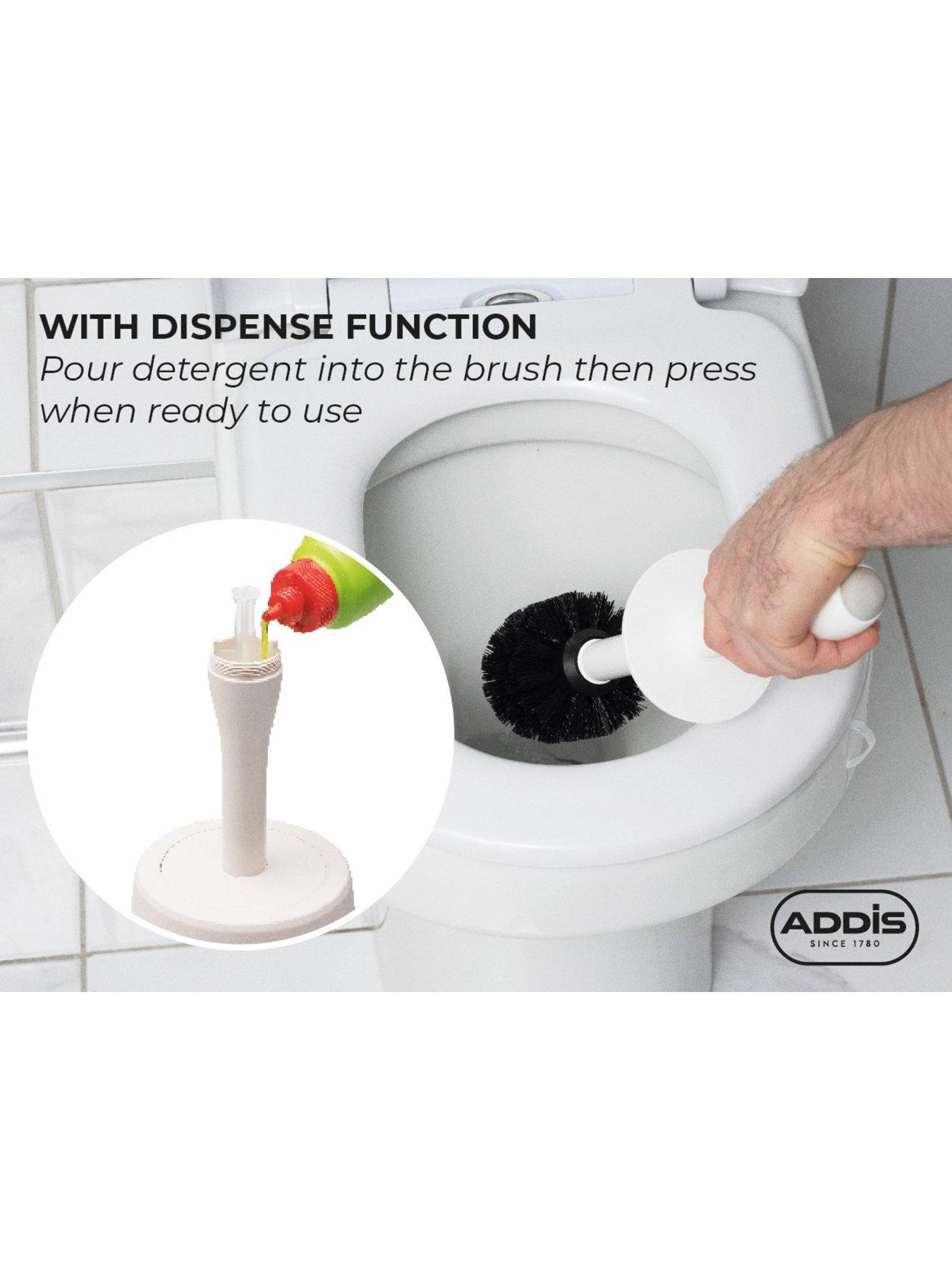  image of addis-hessian-dispensing-toilet-brush-with-holder-ndash-white