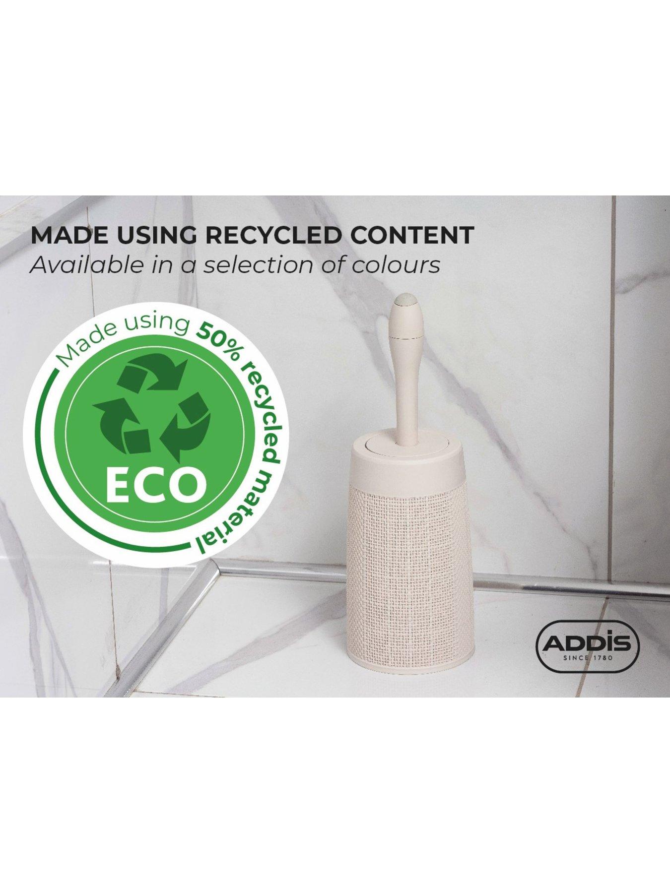  image of addis-hessian-dispensing-toilet-brush-with-holder-ndash-white