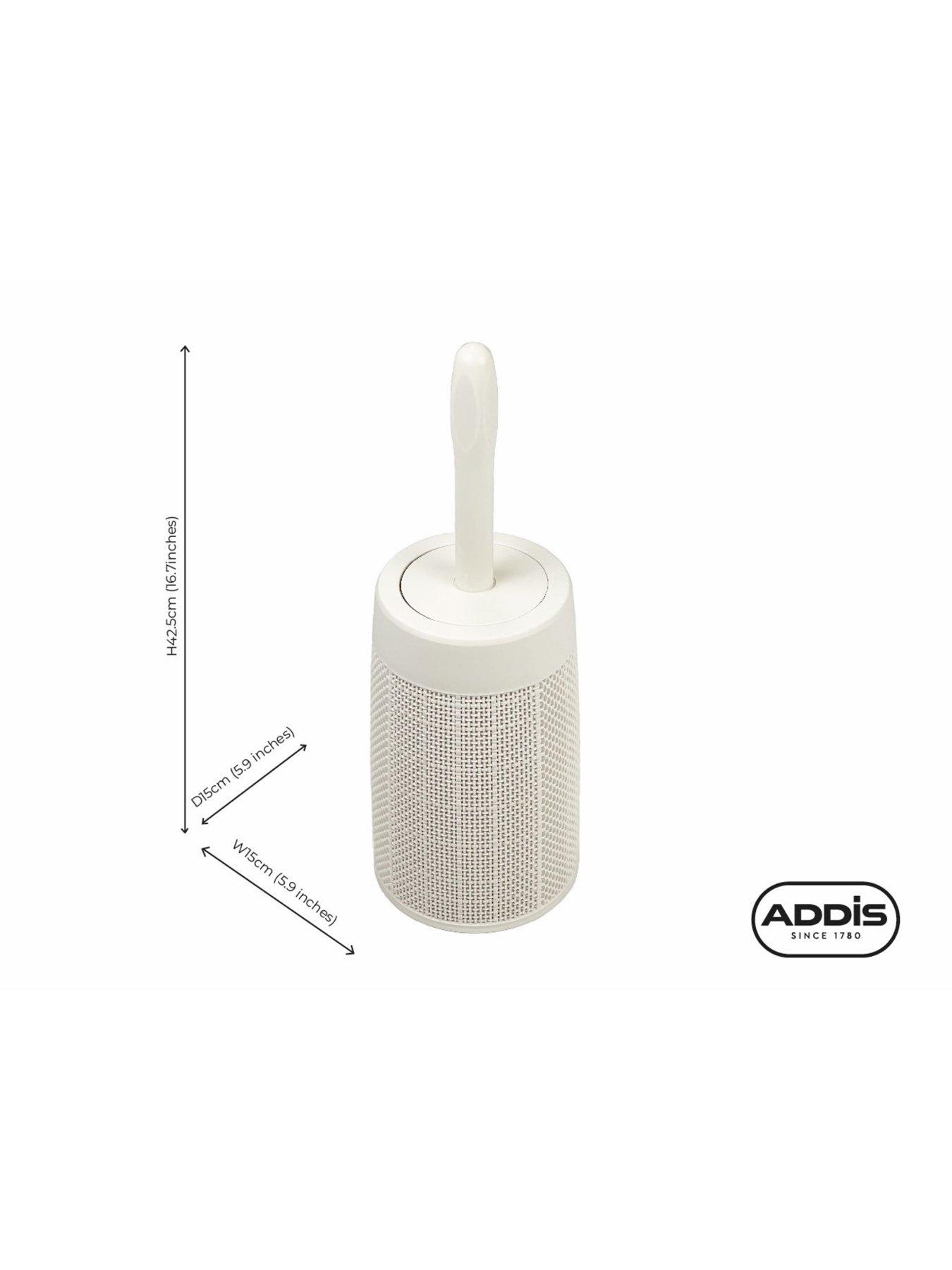  image of addis-hessian-dispensing-toilet-brush-with-holder-ndash-white