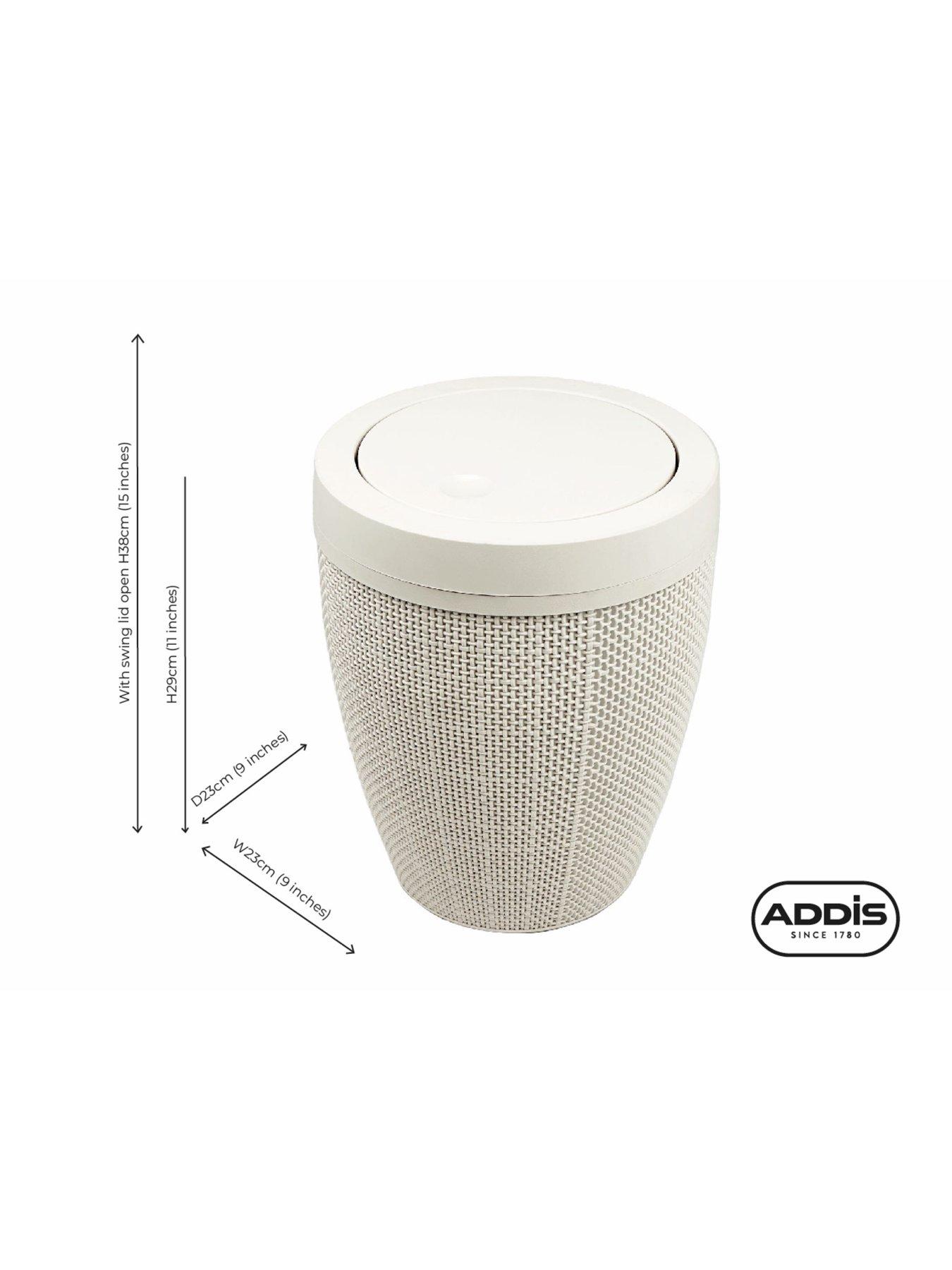 Image 4 of 6 of Addis Hessian Round Bathroom Swing Bin