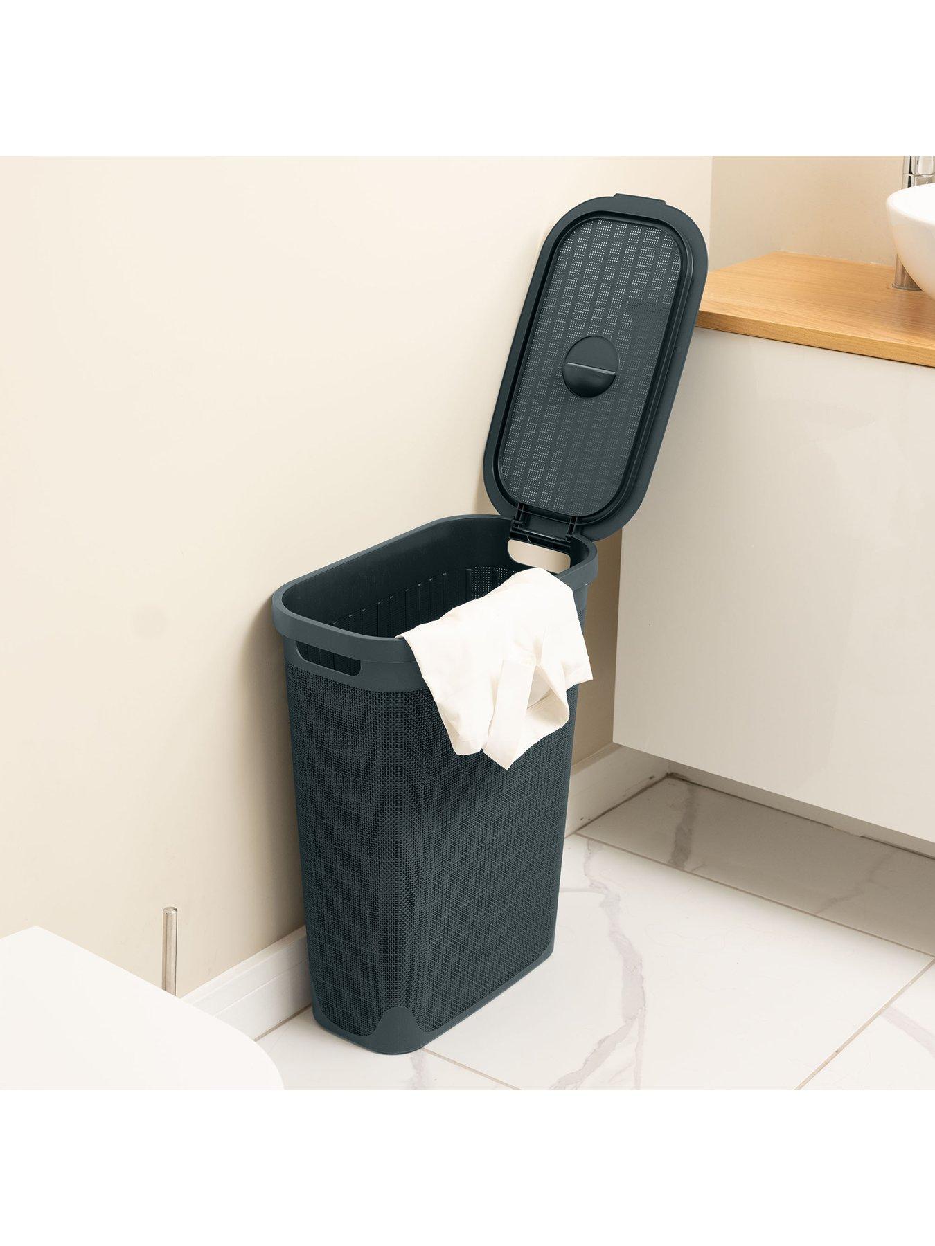  image of addis-hessian-effect-40-litre-slim-laundry-hamper