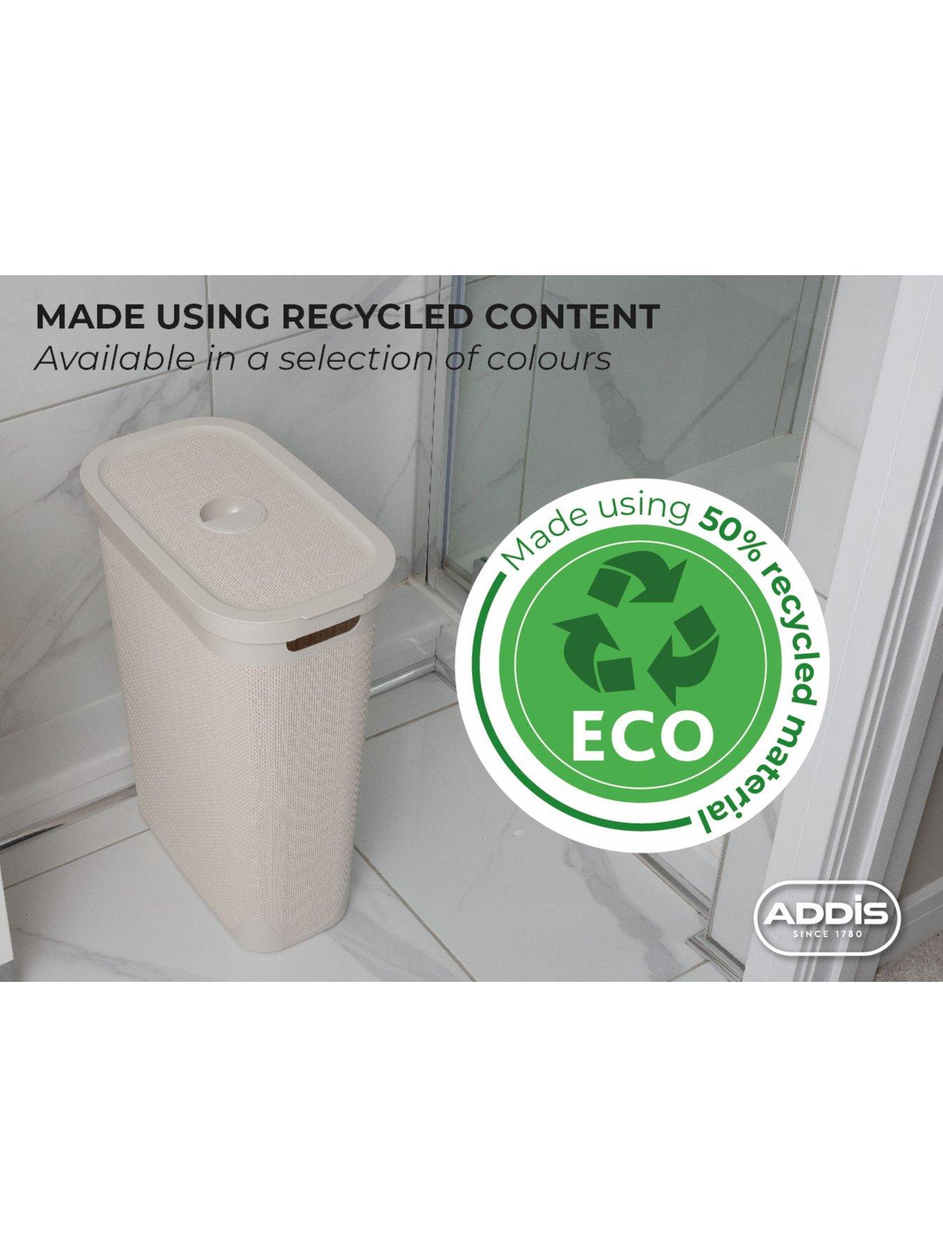  image of addis-hessian-effect-40-litre-slim-laundry-hamper