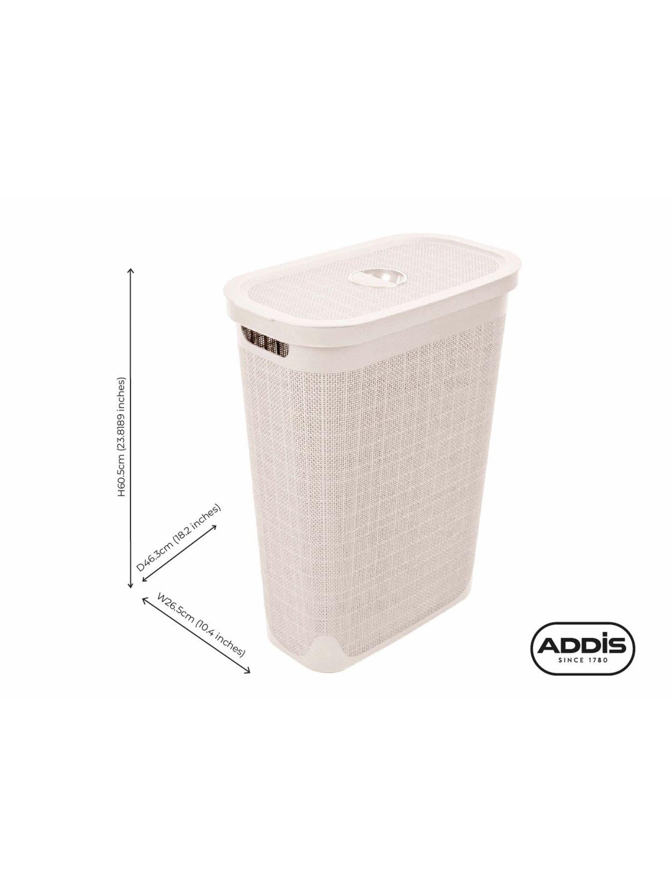  image of addis-hessian-effect-40-litre-slim-laundry-hamper