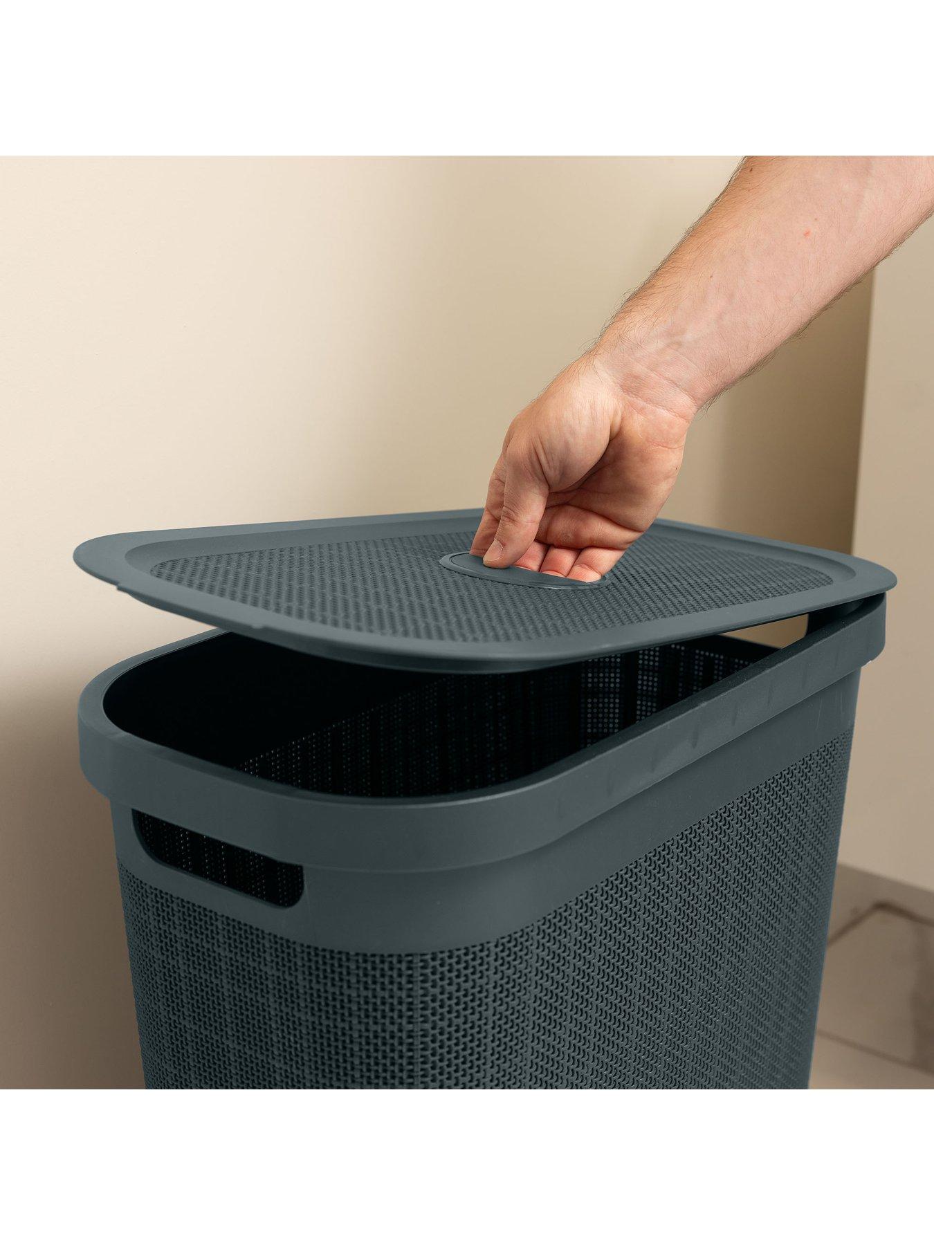  image of addis-hessian-effect-40-litre-slim-laundry-hamper
