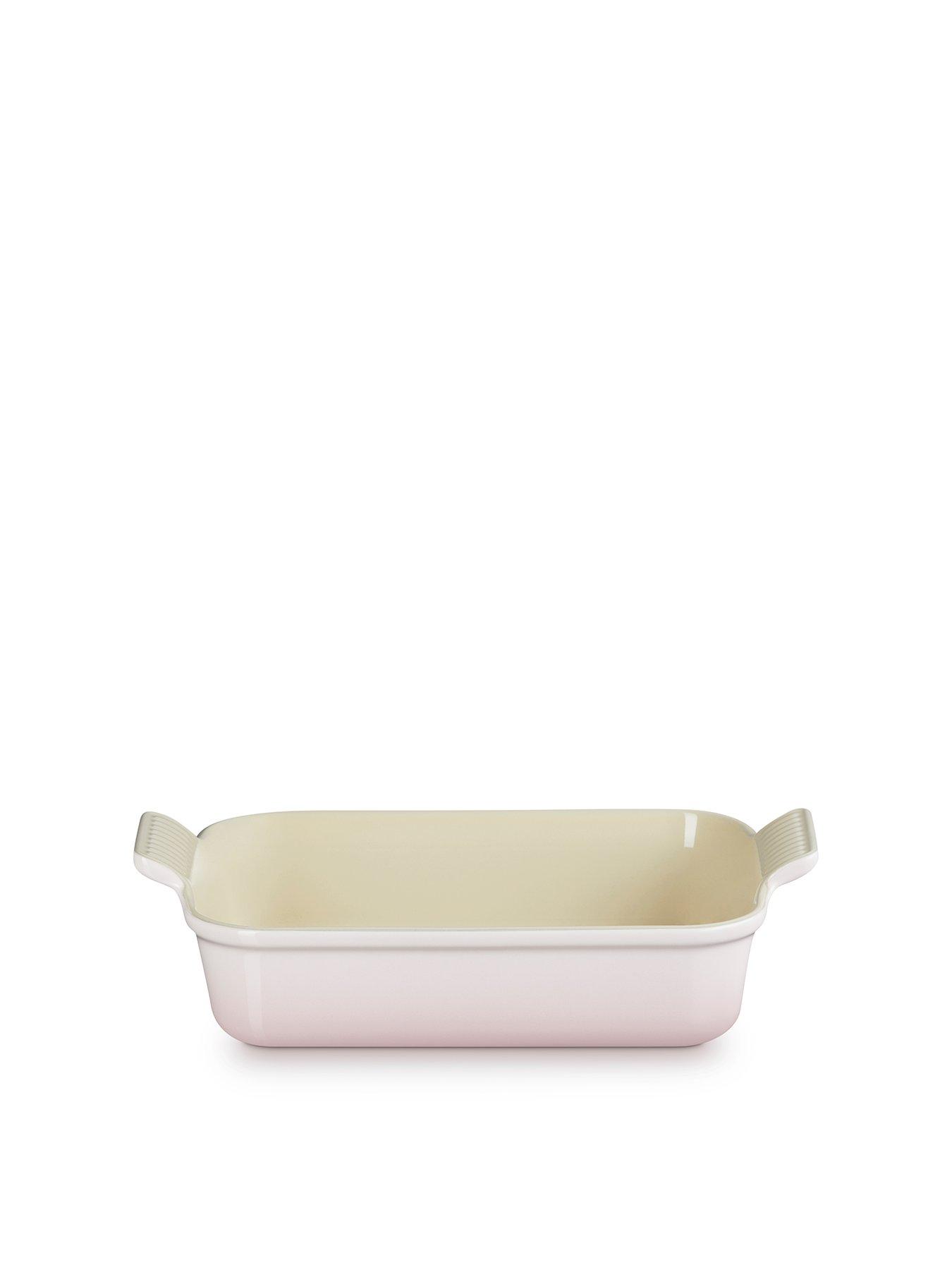 stillFront image of le-creuset-heritage-stoneware-26-cm-deep-rectangular-dish-pink